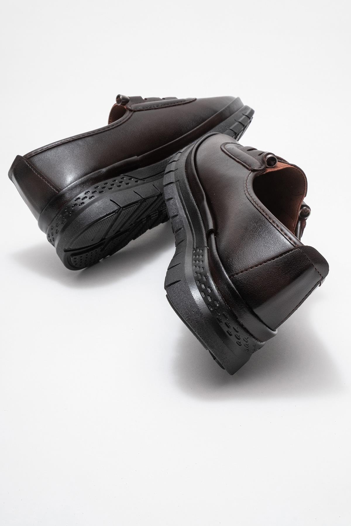 Kadın Bağcıklı Günlük Ayakkabı KAHVE CİLT - Görsel 5