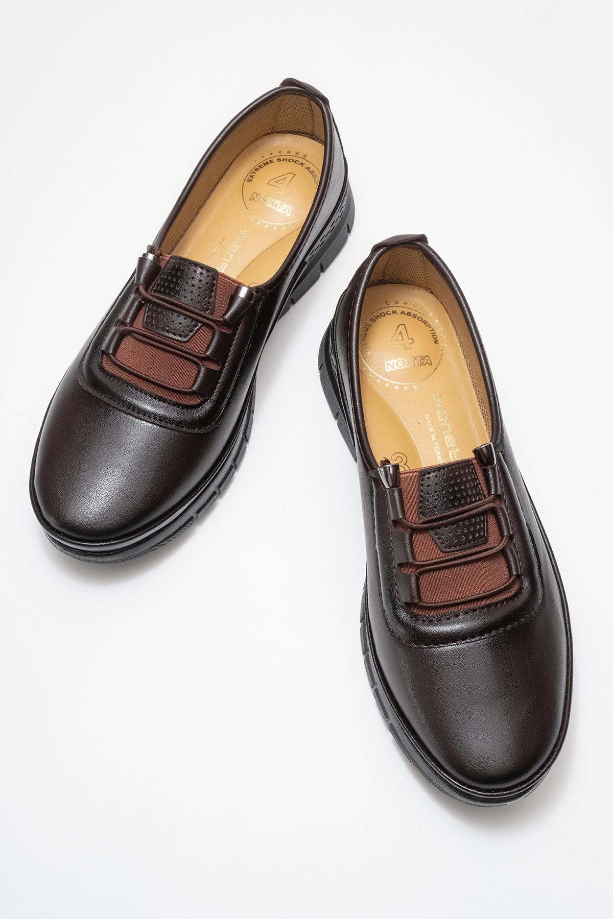 Kadın Bağcıklı Günlük Ayakkabı KAHVE CİLT - Görsel 6