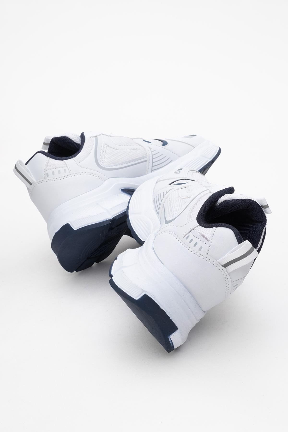 Erkek Anorak Spor Ayakkabı BEYAZ SİYAH - Görsel 5