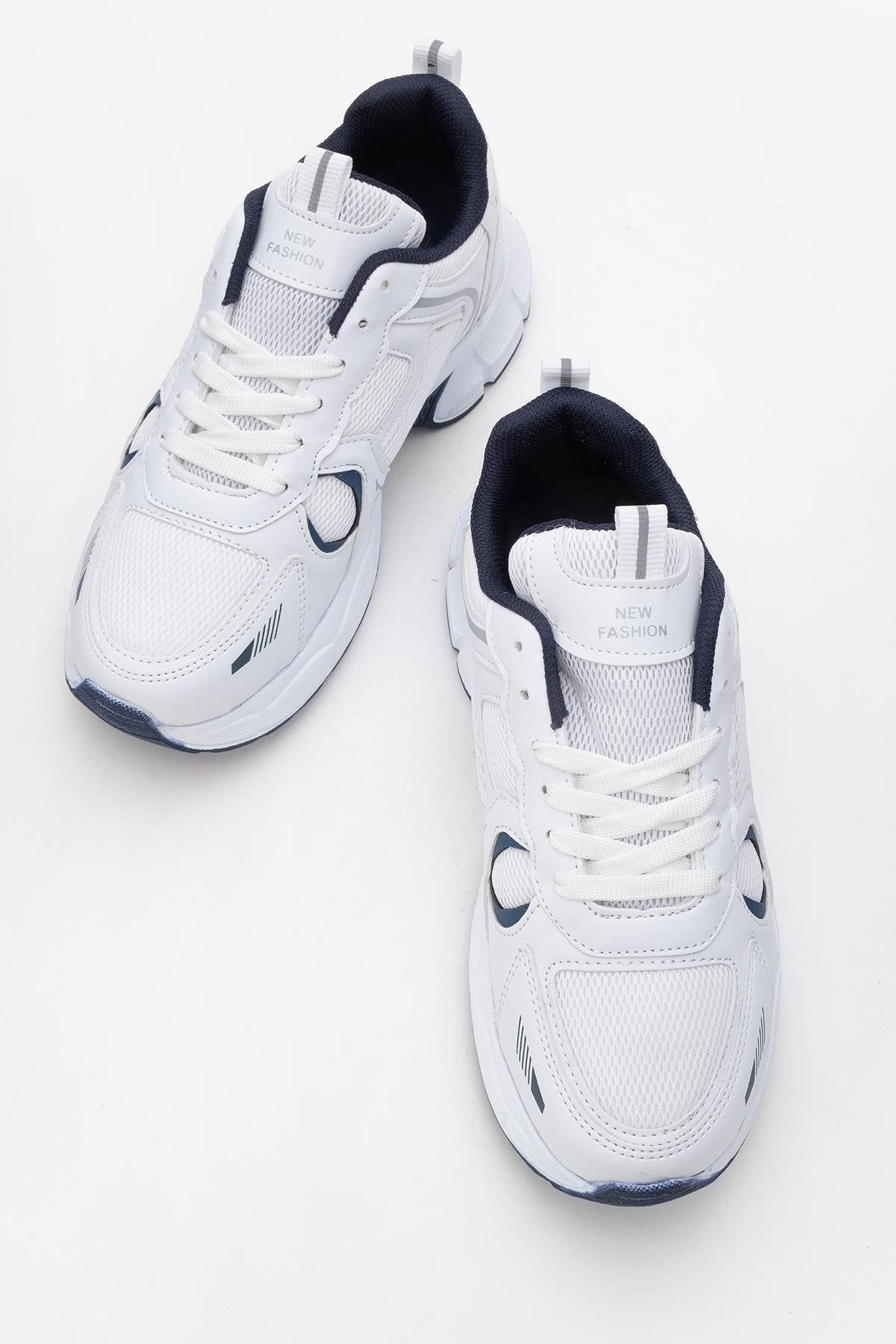 Erkek Anorak Spor Ayakkabı BEYAZ SİYAH - Görsel 6