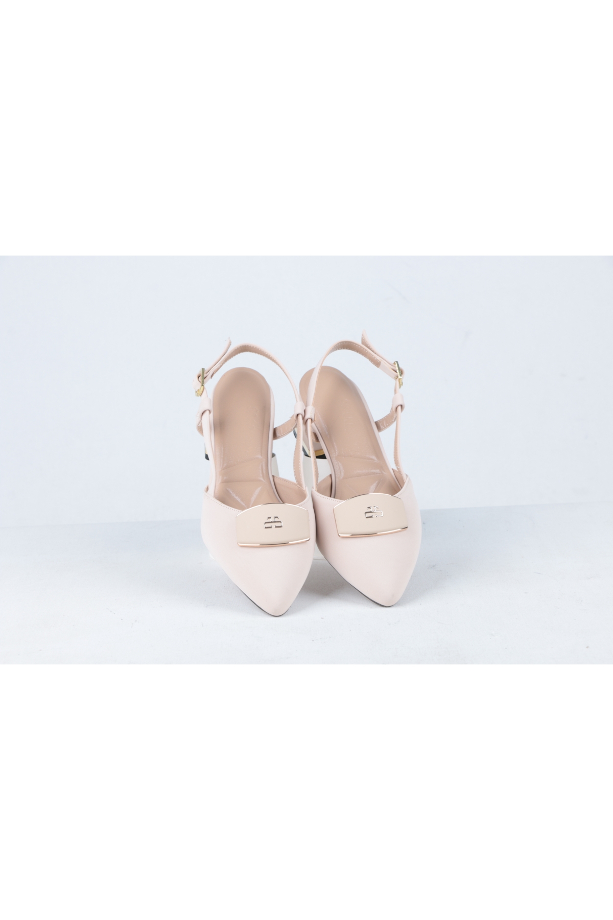 4 Cm Saten Kumaş Arka Açık Topuklu Kadın Ayakkabı - Görsel 4
