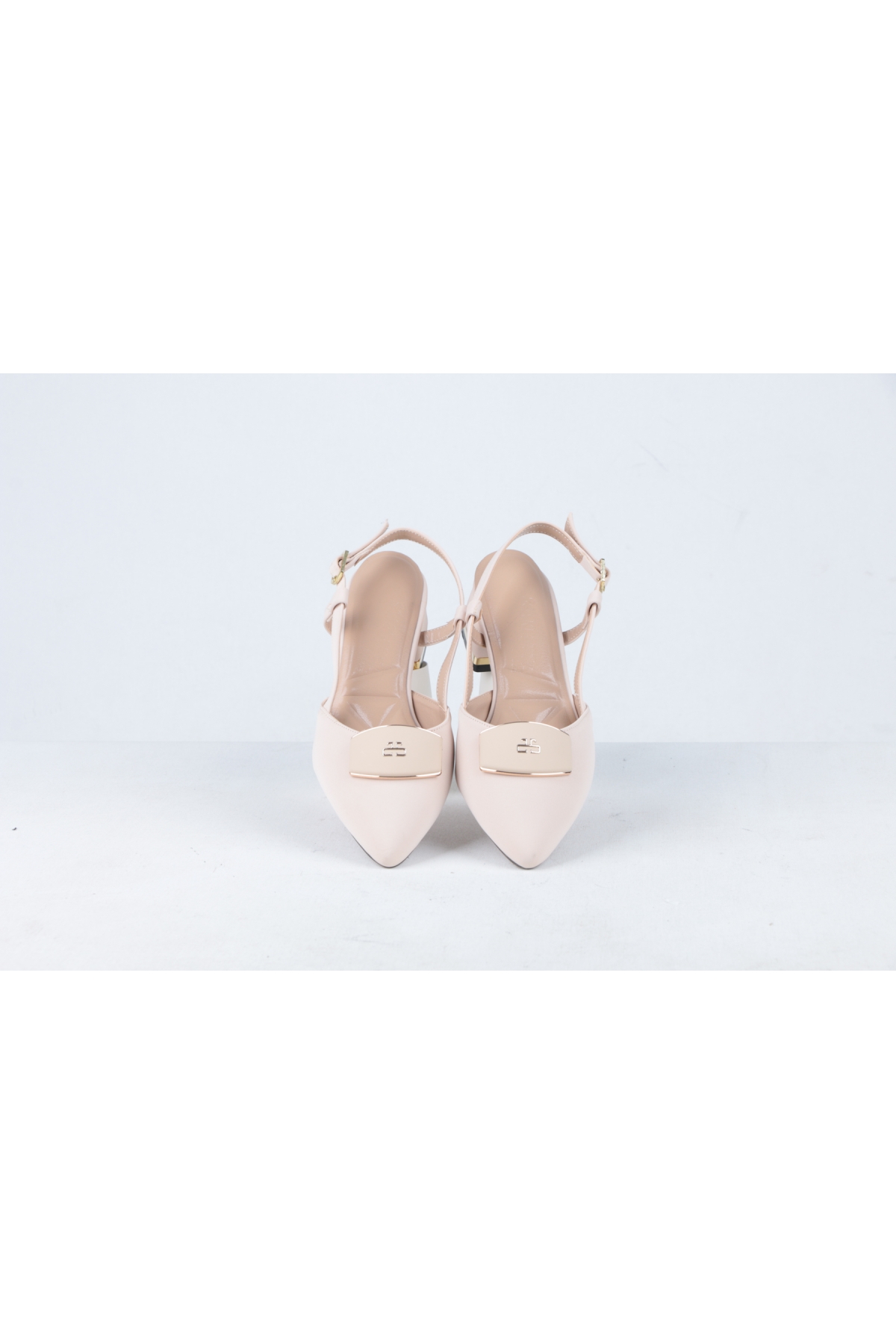 4 Cm Saten Kumaş Arka Açık Topuklu Kadın Ayakkabı - Görsel 5