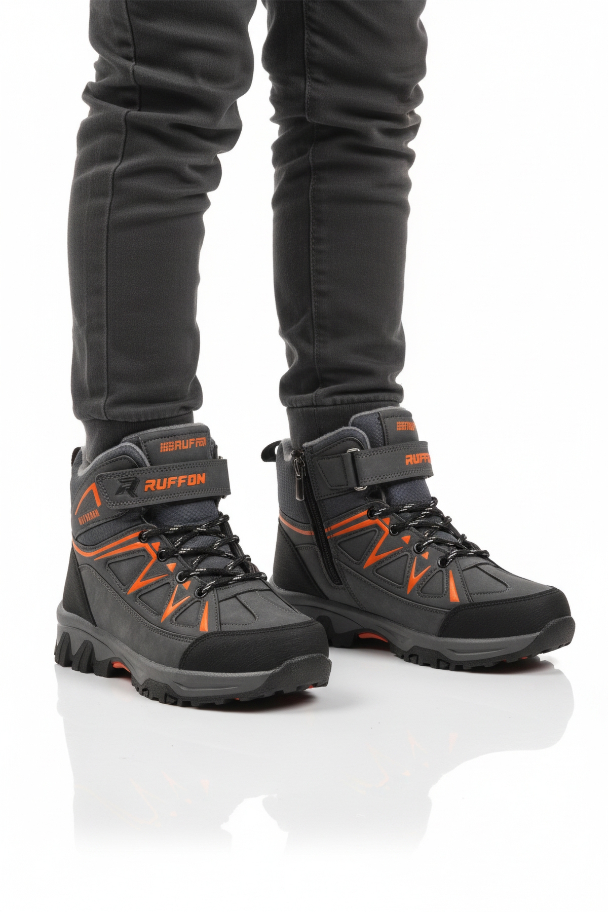 Füme Turuncu Polarlı Kaymaz Erkek Çocuk Outdoor Bot 2301 F - Görsel 2