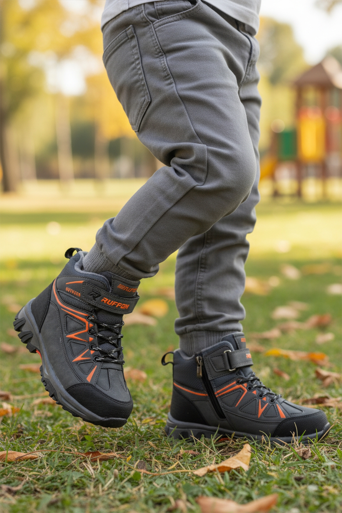 Füme Turuncu Polarlı Kaymaz Erkek Çocuk Outdoor Bot 2301 F - Görsel 4