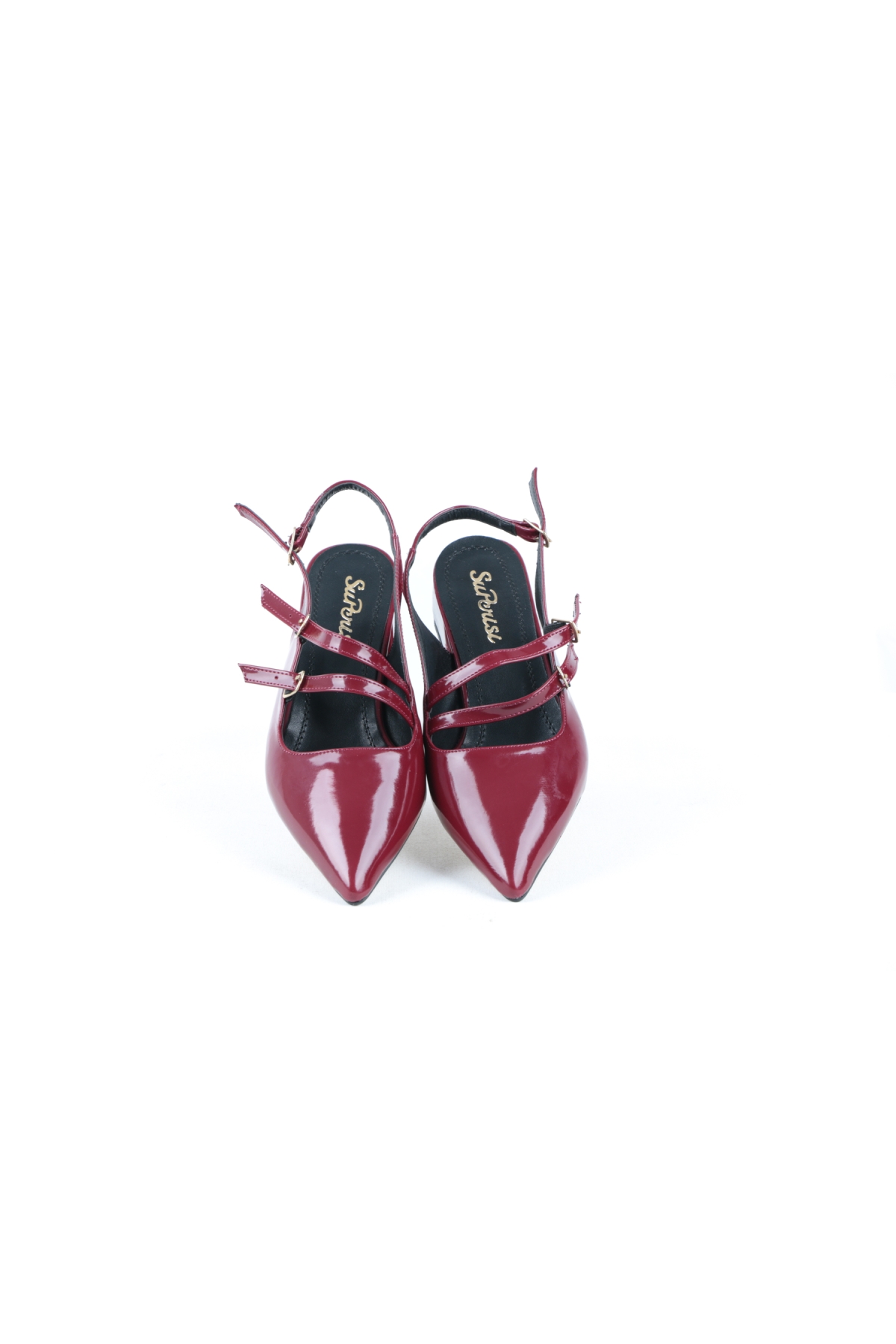 S.p 4 Cm Arka Açık Sivri Burun Rugan Kadın Ayakkabı - Görsel 3