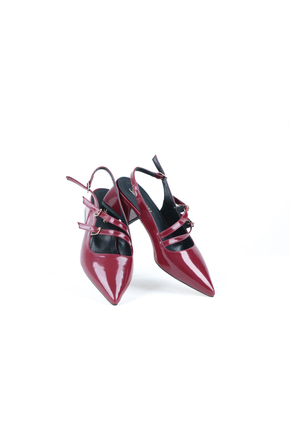 S.p 4 Cm Arka Açık Sivri Burun Rugan Kadın Ayakkabı - Görsel 4