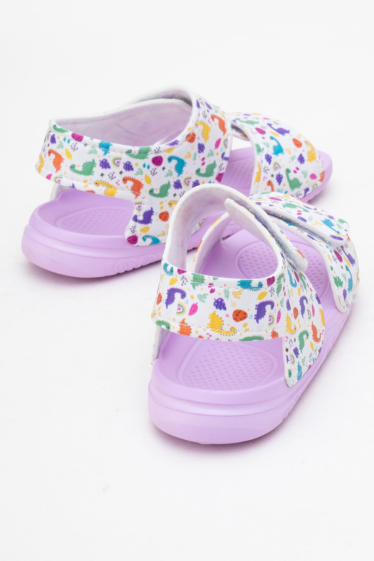 Çocuk Sandalet Çift Cırtlı LİLA - Görsel 5