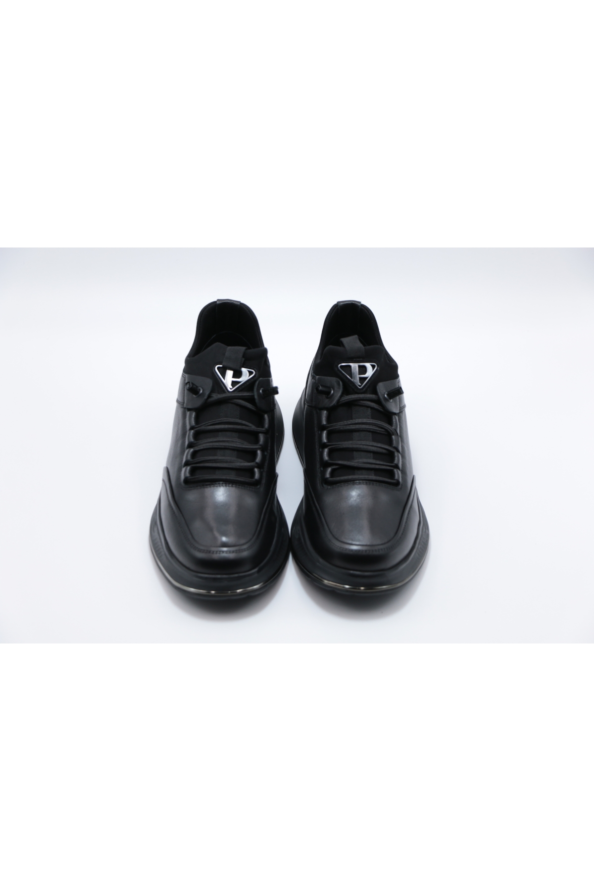 M159 Siyah Hakiki Deri Erkek Günlük Ayakkabı - Görsel 5