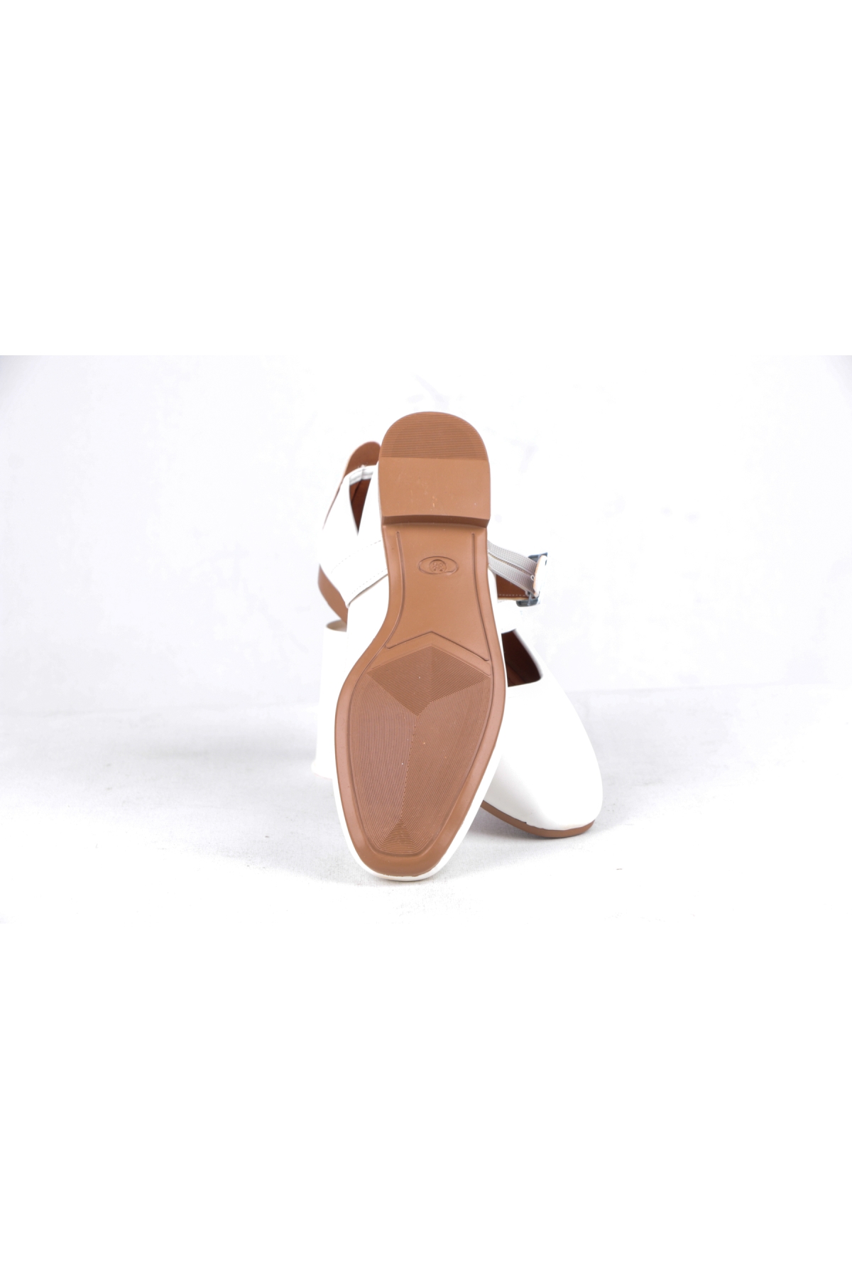 Beyaz Cilt Düz Günlük Kadın Babet Ayakkabı - Görsel 6