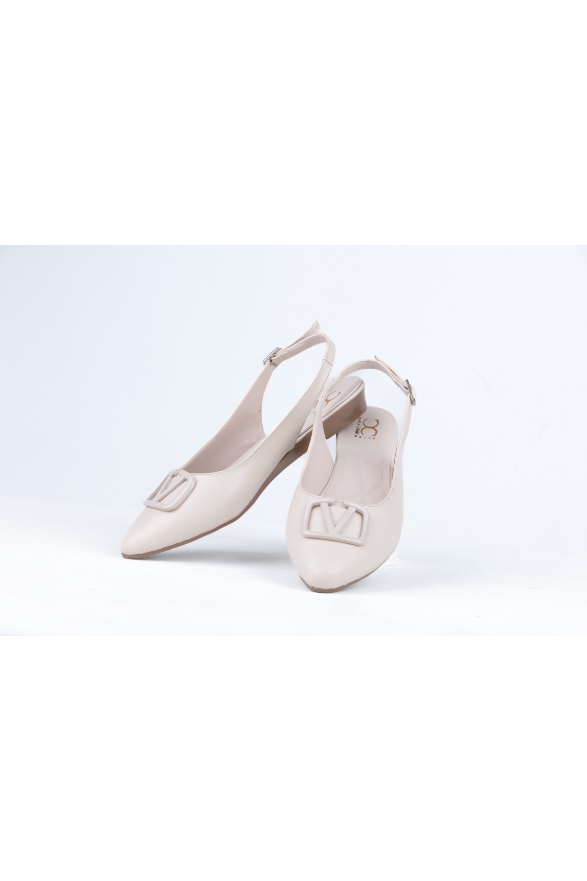 Cc V Toka Arka Açık Kadın Babet Ayakkabı - Görsel 3
