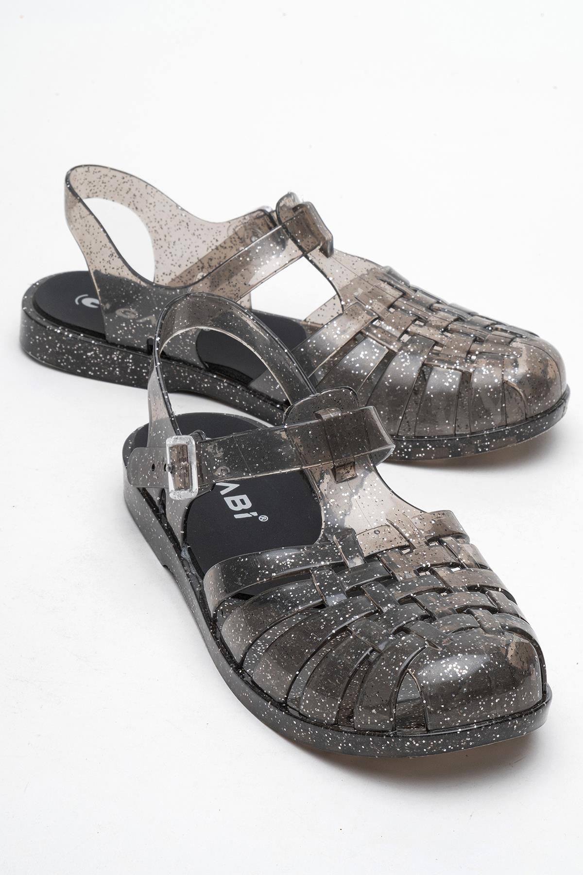 Önü Kapalı Plaj Sandalet SİYAH SİMLİ - Görsel 2