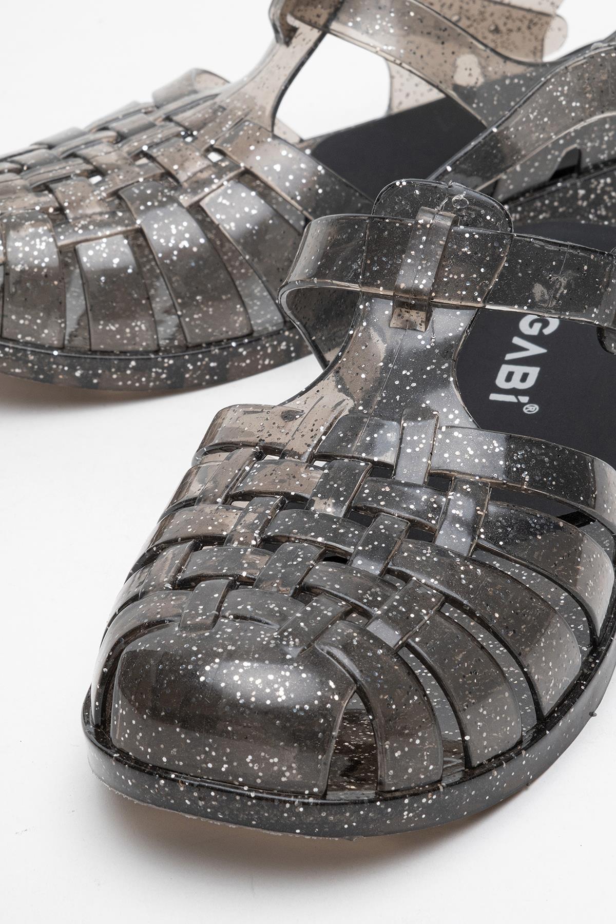 Önü Kapalı Plaj Sandalet SİYAH SİMLİ - Görsel 4