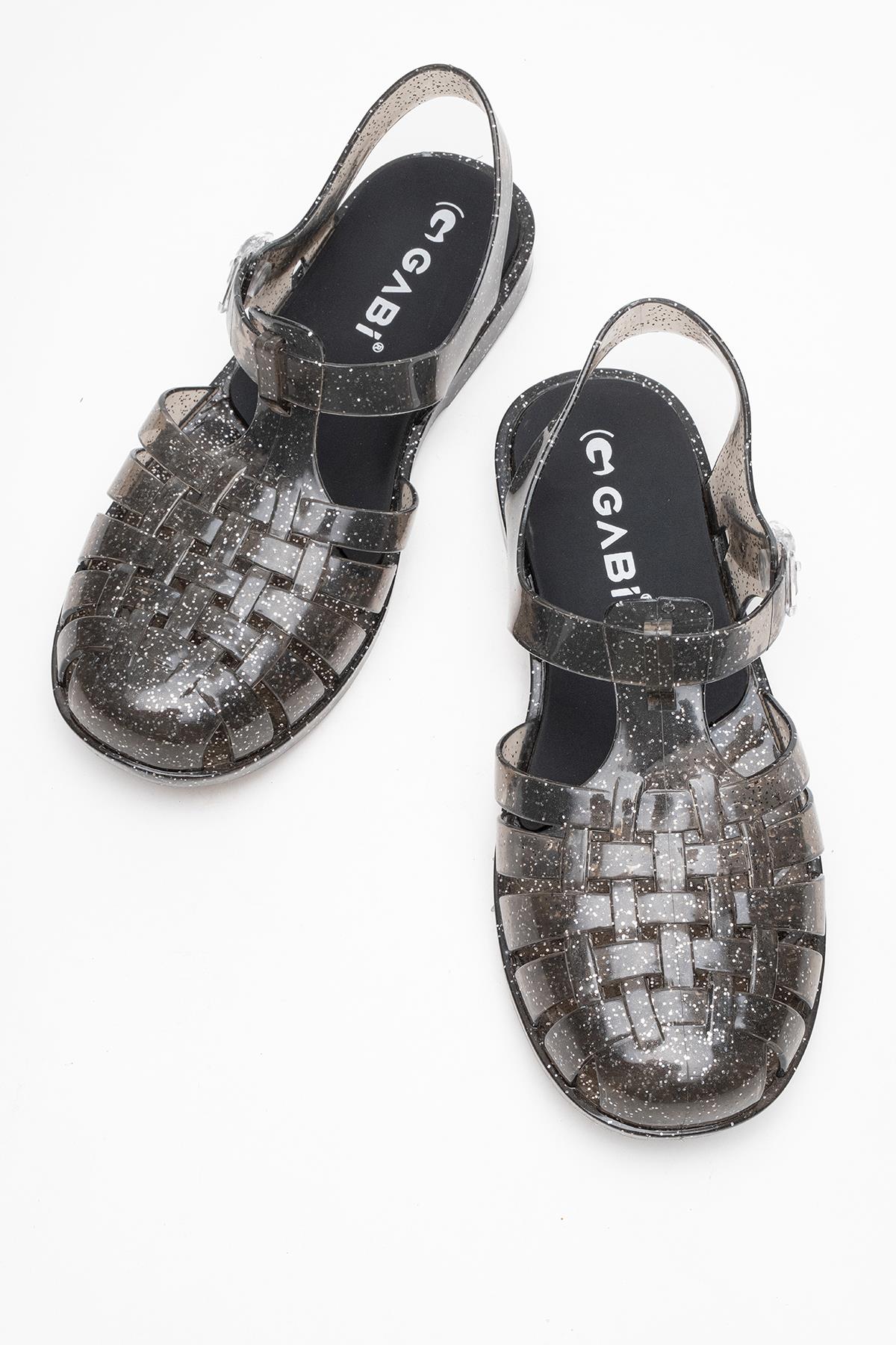 Önü Kapalı Plaj Sandalet SİYAH SİMLİ - Görsel 6