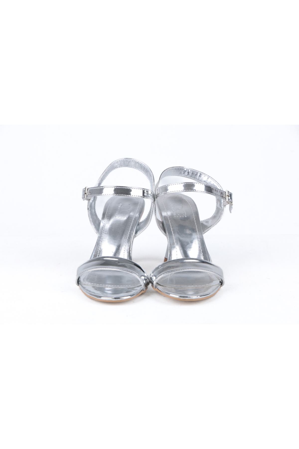Cc 7 Cm Gümüş Ayna Tek Bant Bayan Ayakkabı - Görsel 4