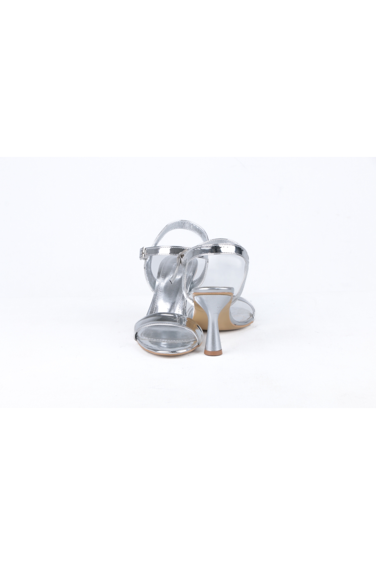 Cc 7 Cm Gümüş Ayna Tek Bant Bayan Ayakkabı - Görsel 5