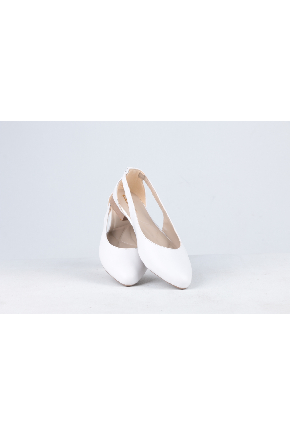 CC 201 Beyaz Bayan Babet Ayakkabı - Görsel 5
