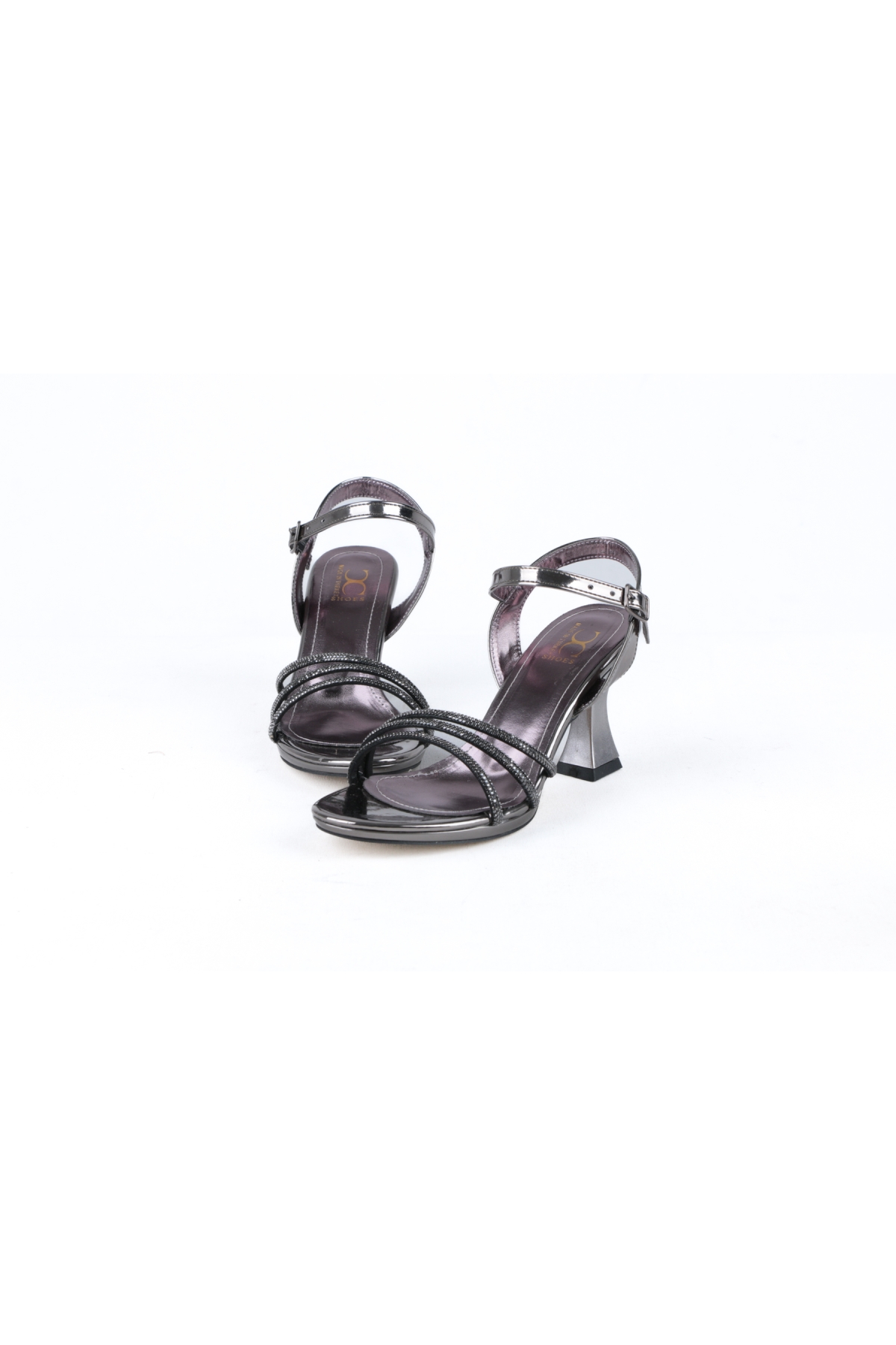 VM411 7 Cm Platin Platform Topuk Kadın Sandalet - Görsel 3