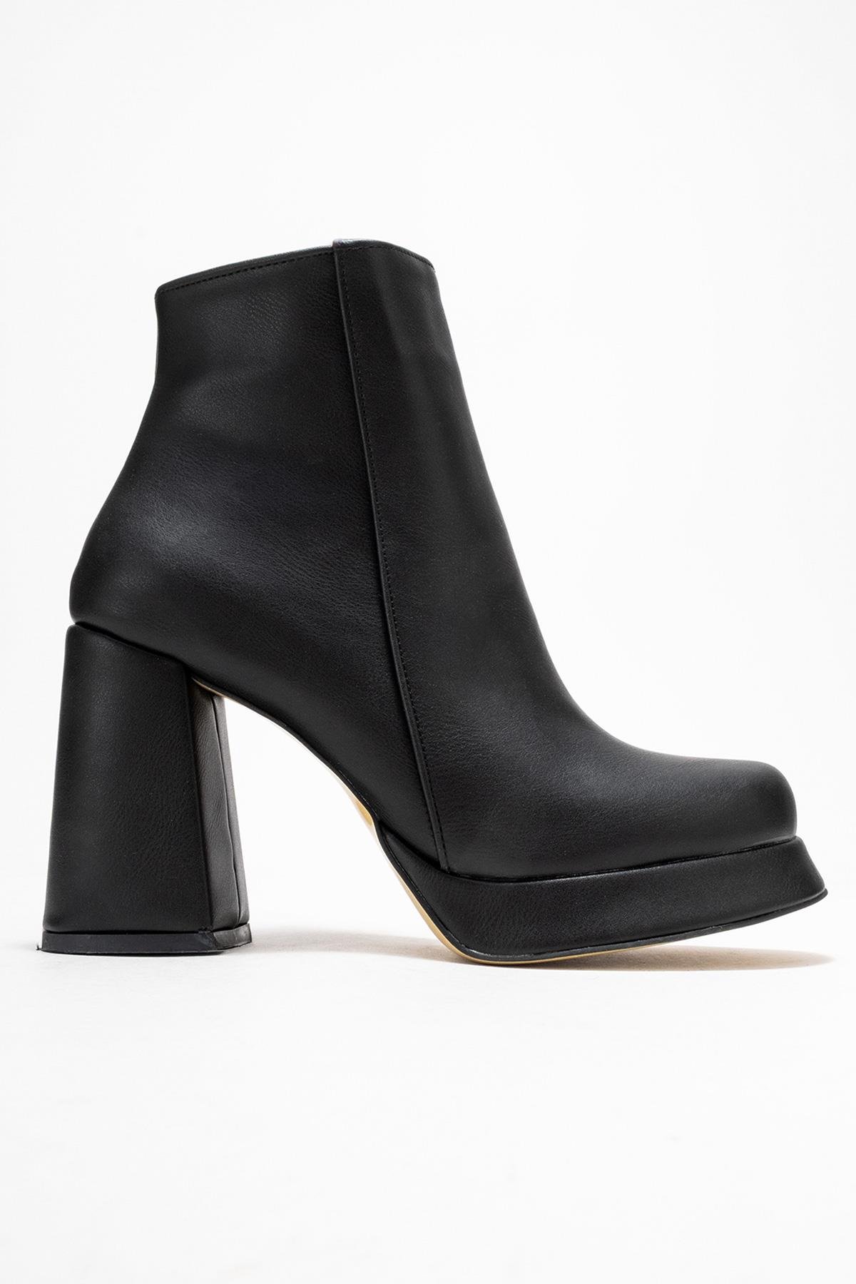 Kadın Platform Taban Bot SİYAH CİLT - Görsel 3