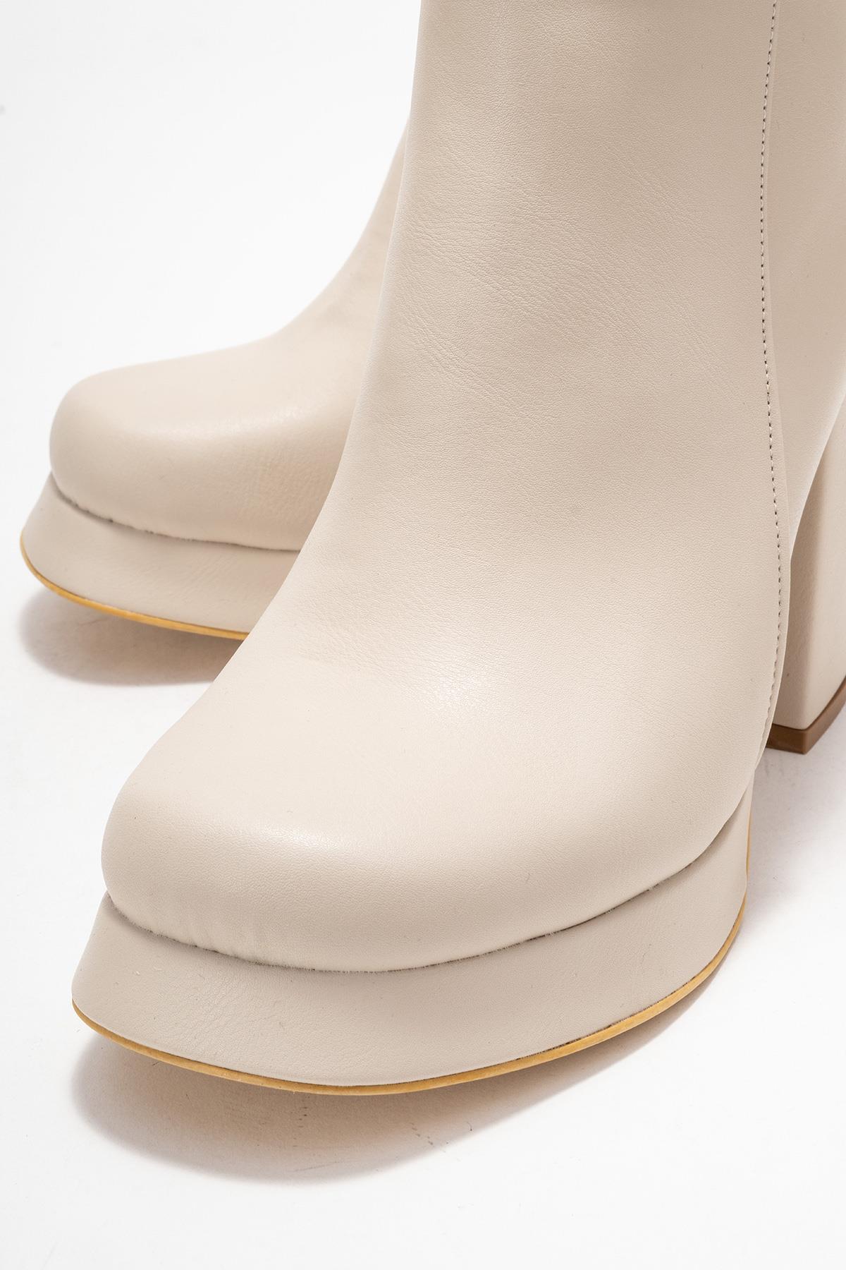 Kadın Platform Taban Bot BEJ CİLT - Görsel 4