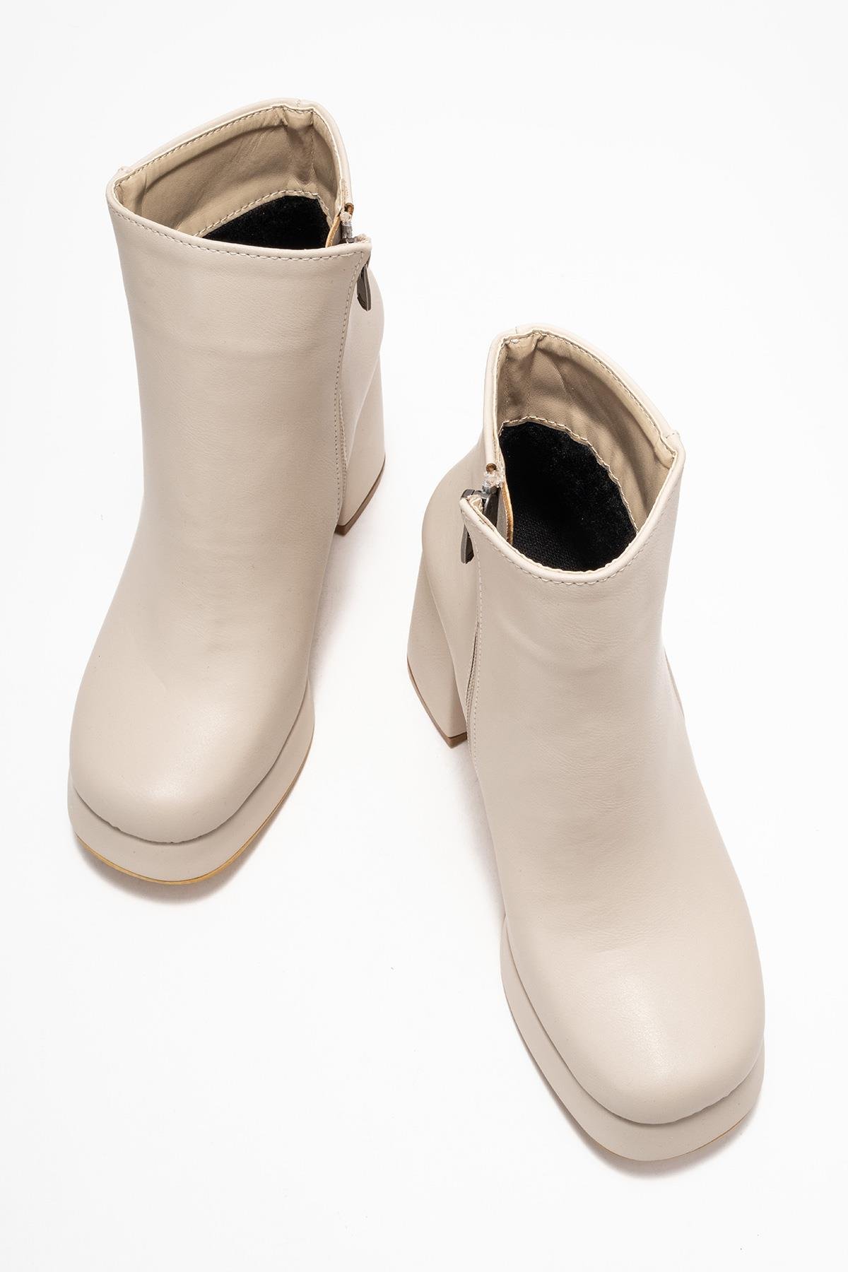 Kadın Platform Taban Bot BEJ CİLT - Görsel 6
