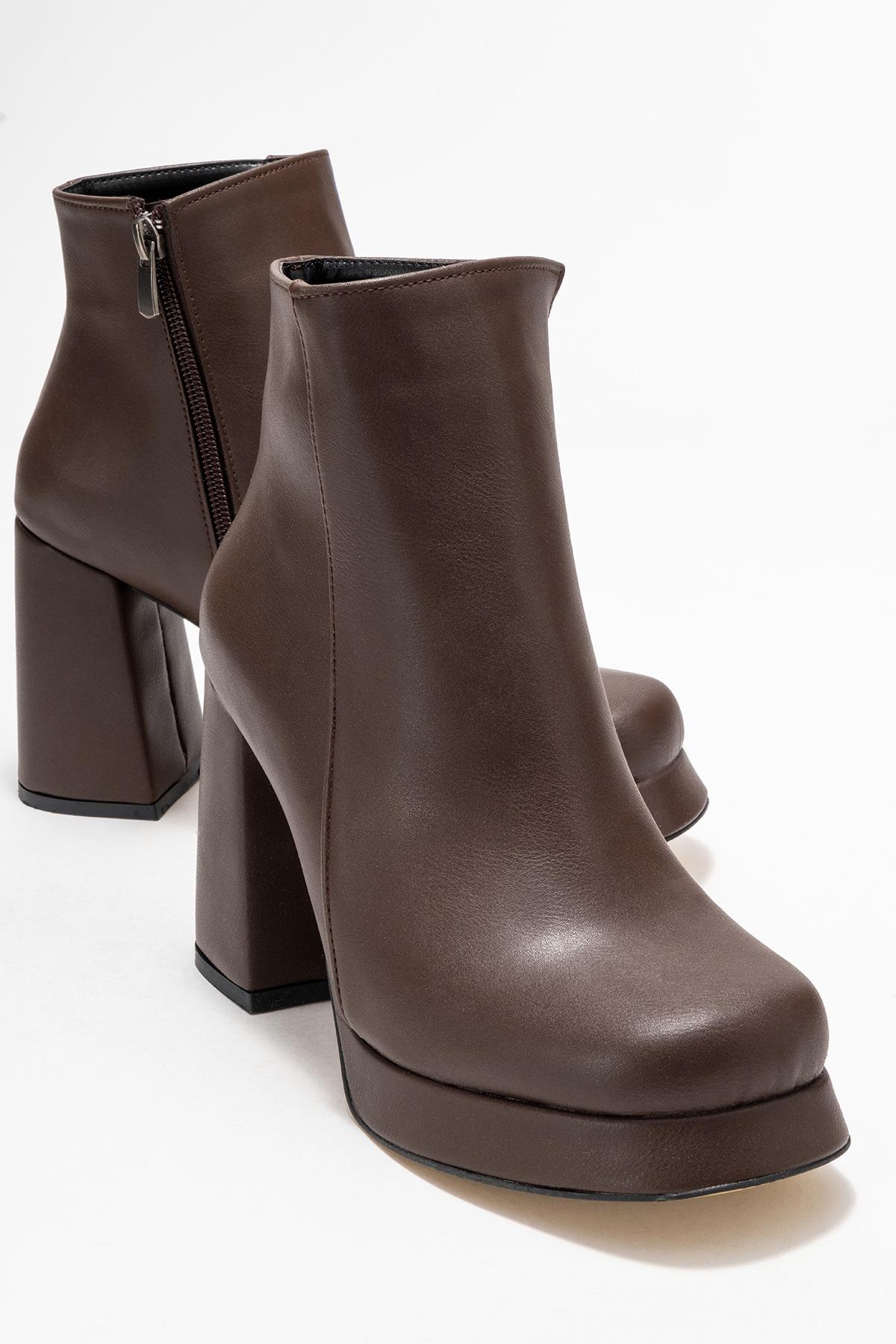 Kadın Platform Taban Bot KAHVE CİLT - Görsel 2