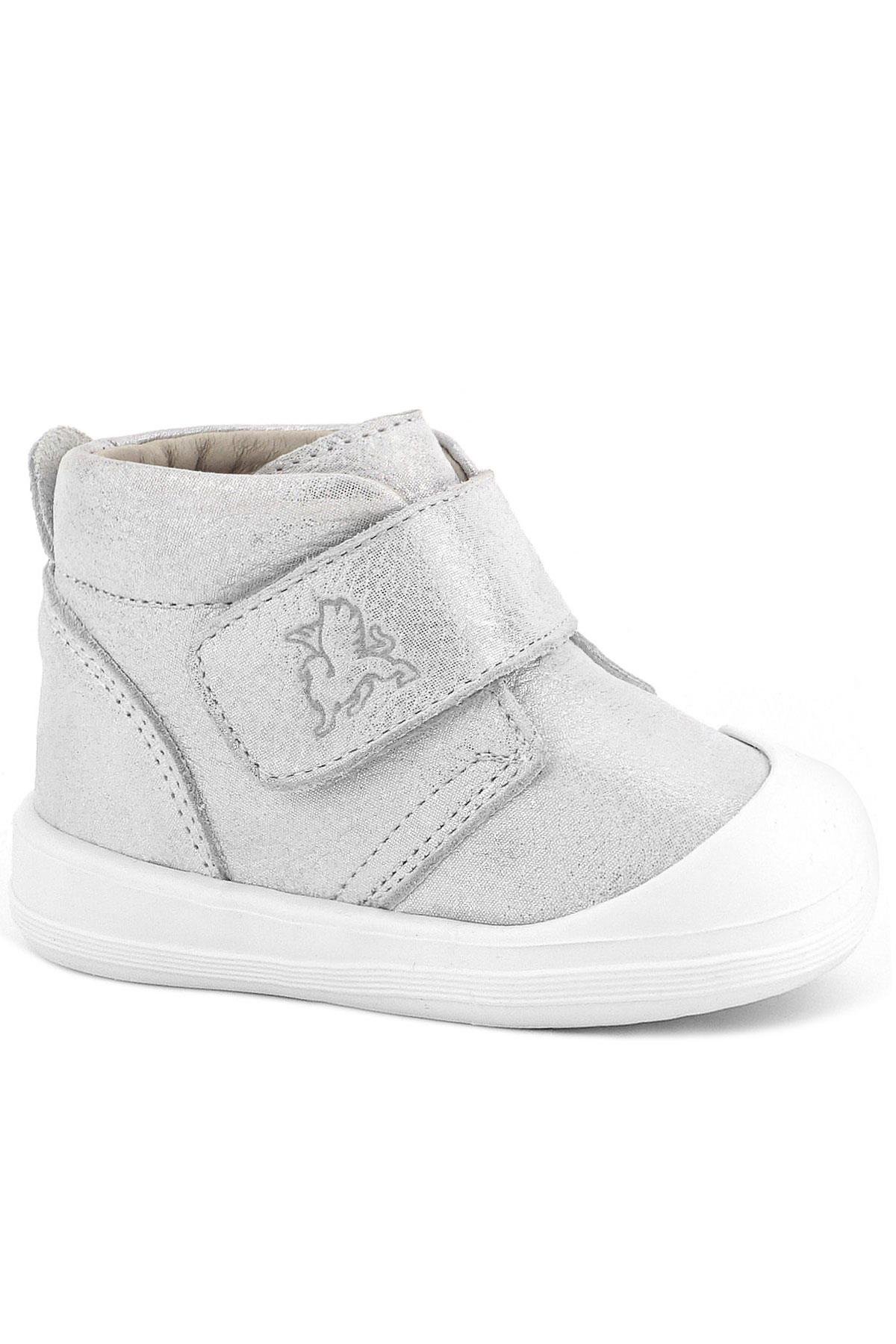 Yoohoo Hakiki Deri Beyaz Simli Cırtlı Unisex Bebek Bot - Görsel 2