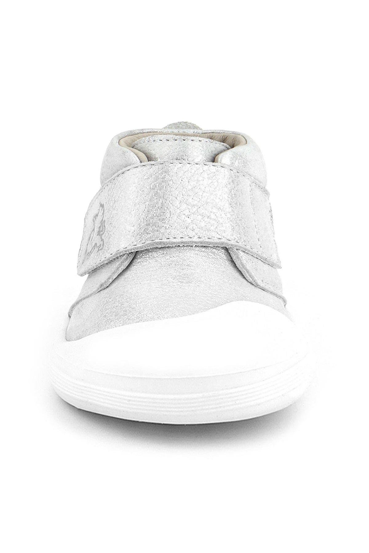 Yoohoo Hakiki Deri Beyaz Simli Cırtlı Unisex Bebek Bot - Görsel 6