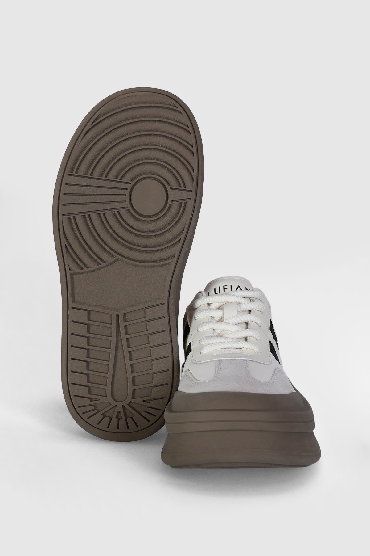 121230019 Christina 25K Kadın Hakiki Deri Klasik Sneaker Beyaz - Görsel 6