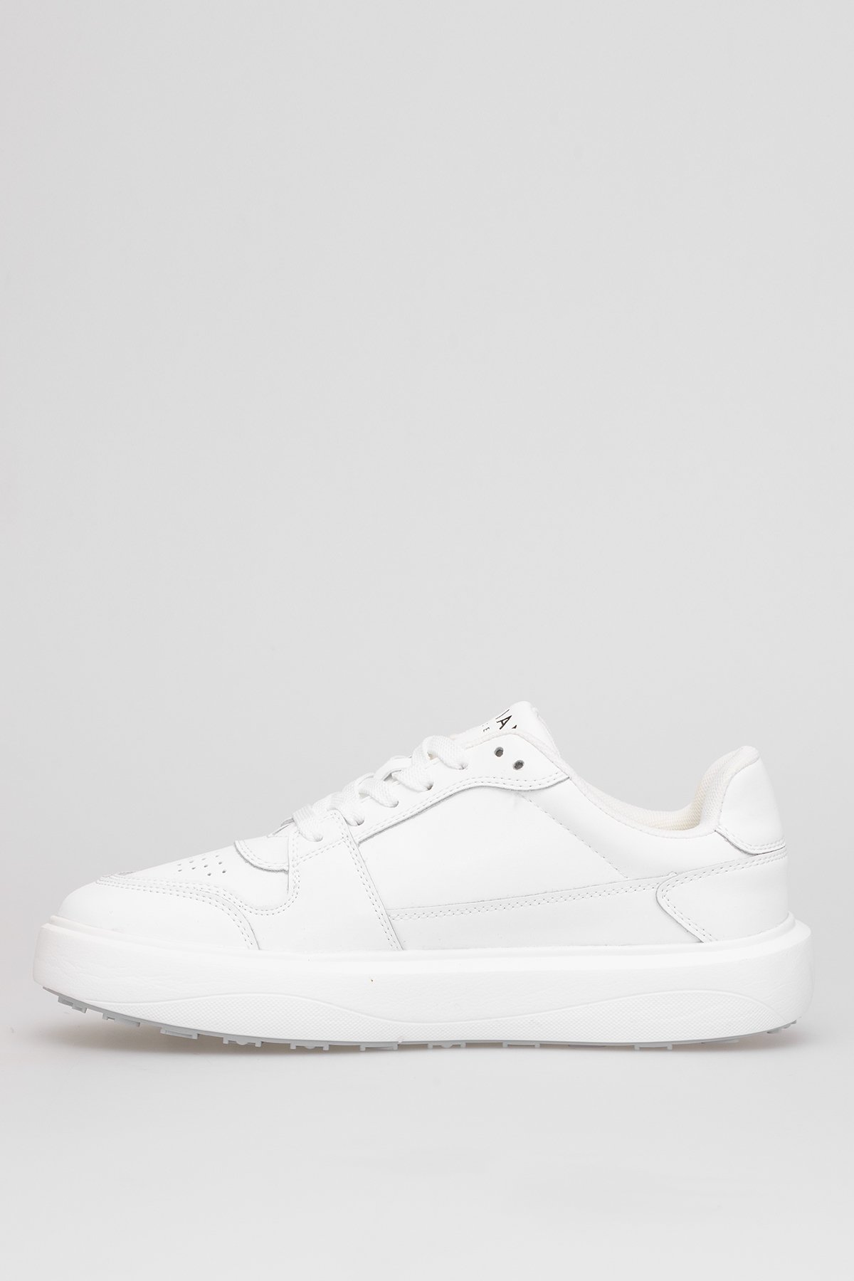 112230251 Mateas Erkek Hakiki Deri Klasik Sneaker Beyaz - Görsel 4