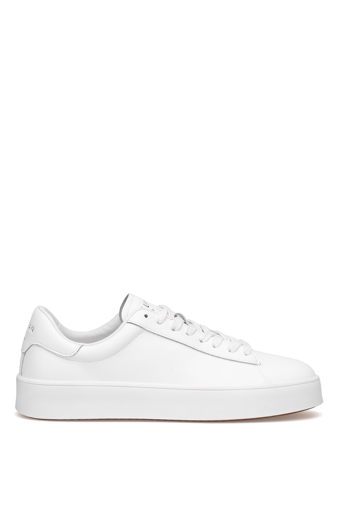 111230254 Anton Erkek Hakiki Deri Klasik Sneaker Beyaz - Görsel 2