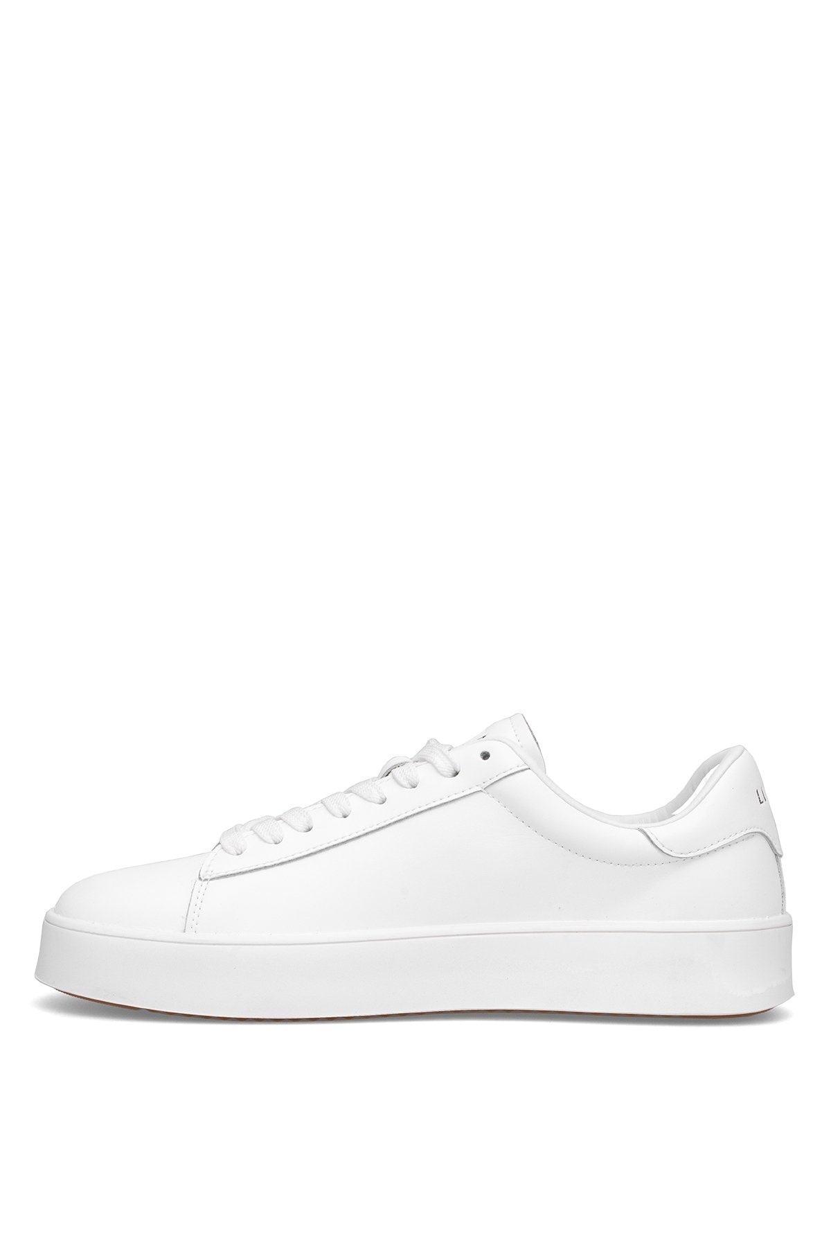 111230254 Anton Erkek Hakiki Deri Klasik Sneaker Beyaz - Görsel 4