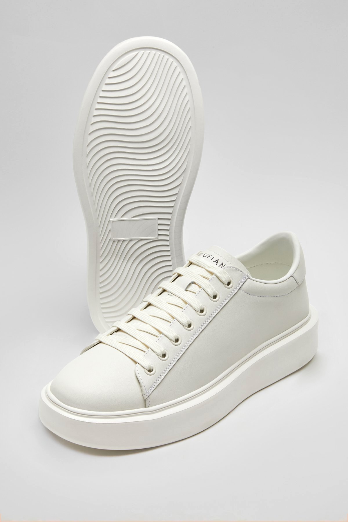 112230221 Gage 25K Erkek Hakiki Deri Klasik Sneaker Beyaz - Görsel 5