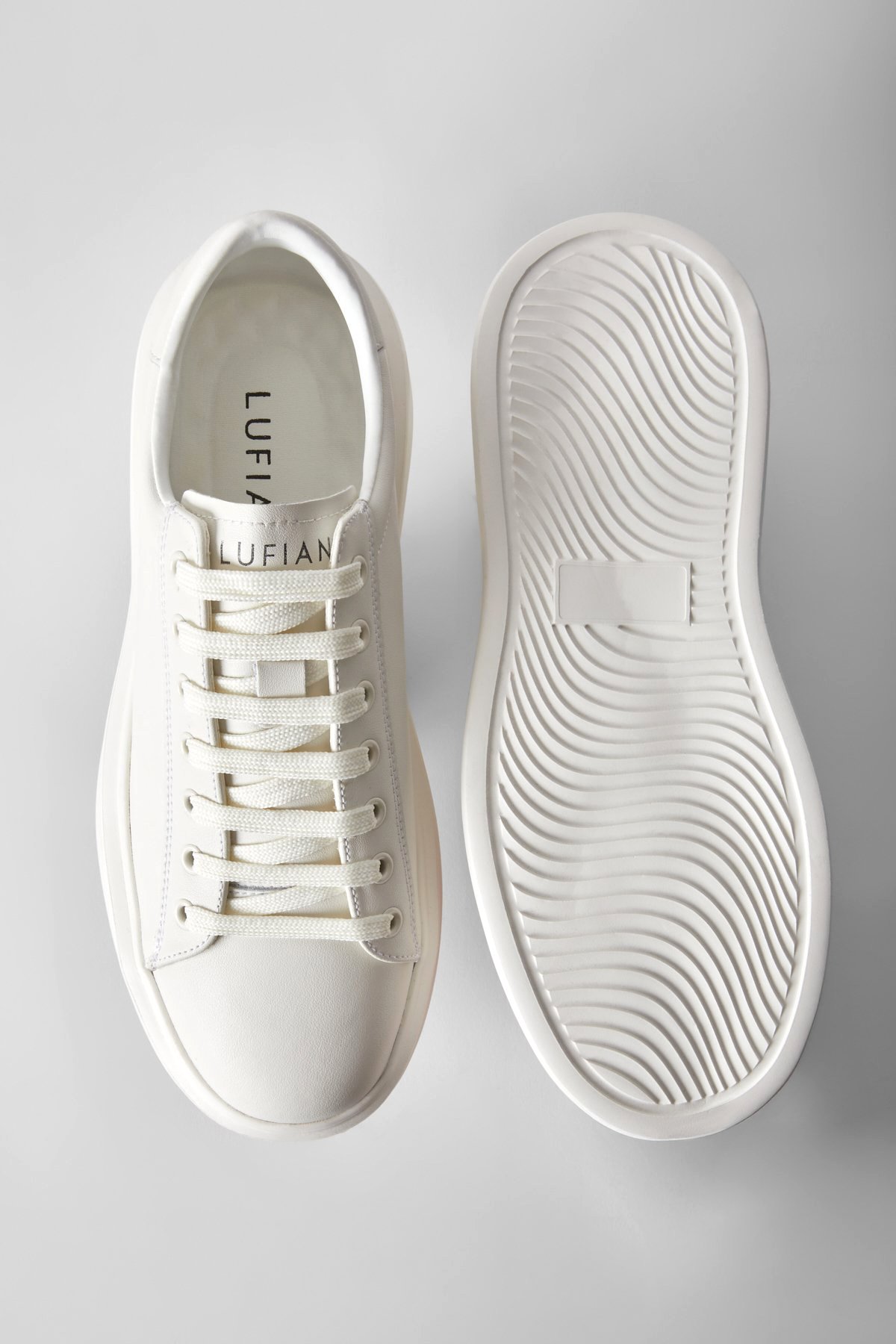 112230221 Gage 25K Erkek Hakiki Deri Klasik Sneaker Beyaz - Görsel 6