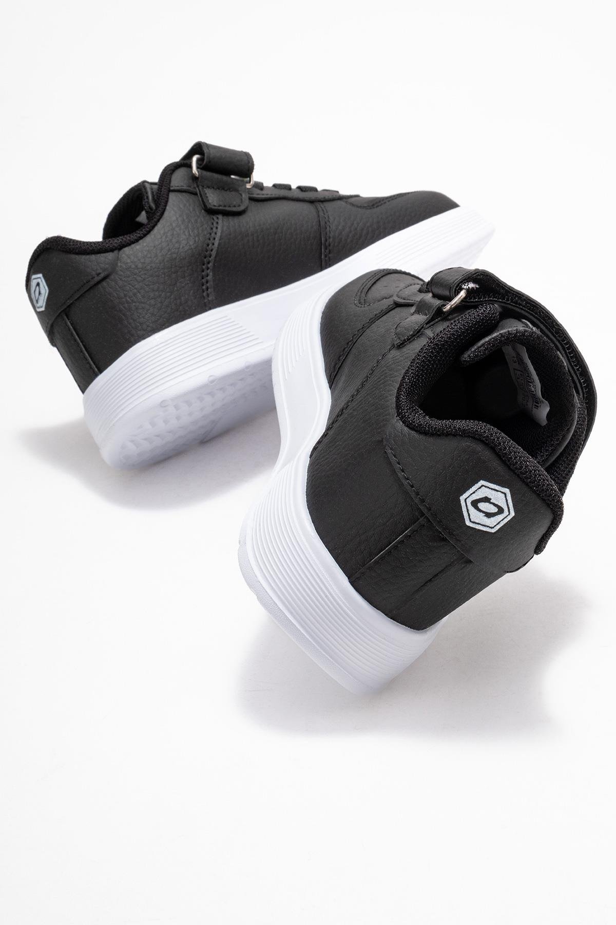 Cırtlı Çocuk Spor Ayakkabı ; SİYAH BEYAZ - Görsel 5