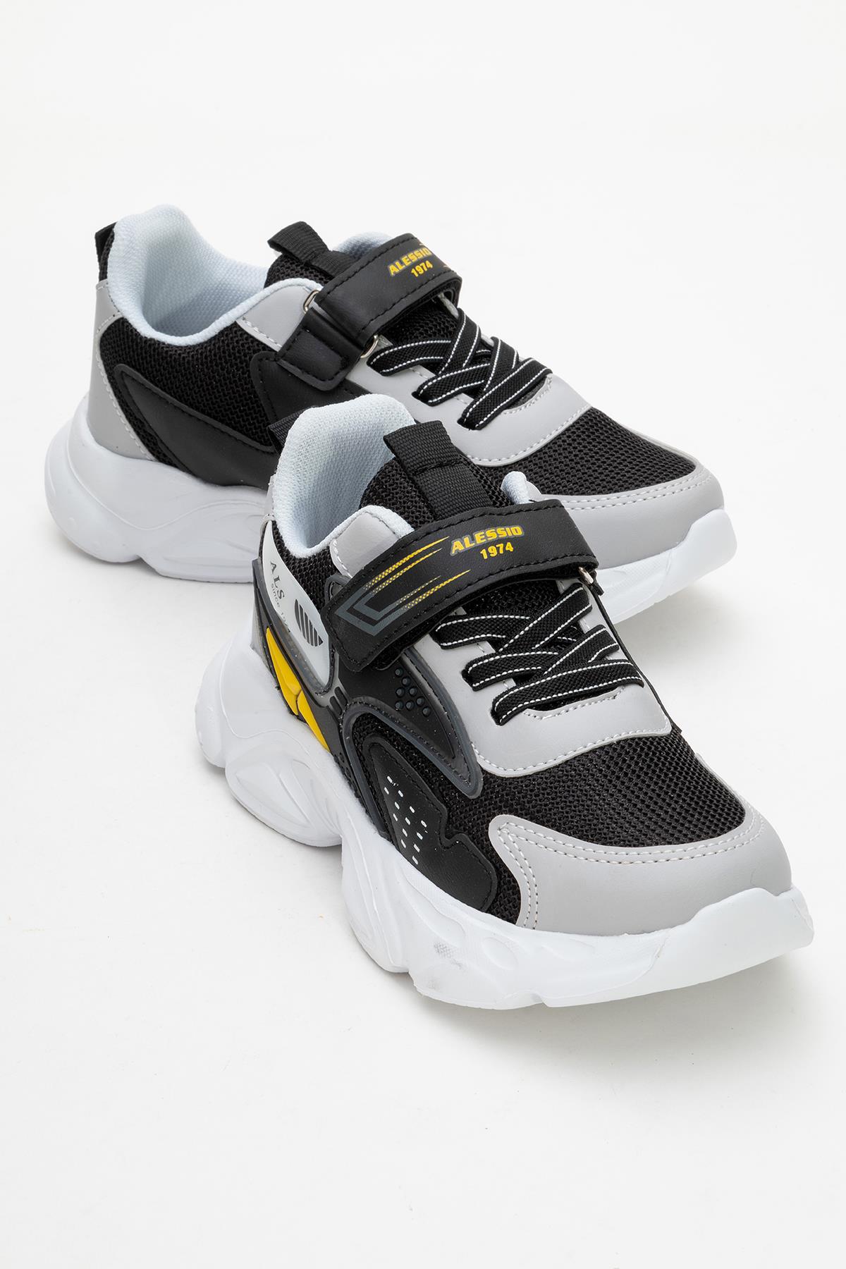 Cırtlı Bağlı Anorak Çocuk Spor Ayakkabı 26-30 BUZ SİYAH - Görsel 2