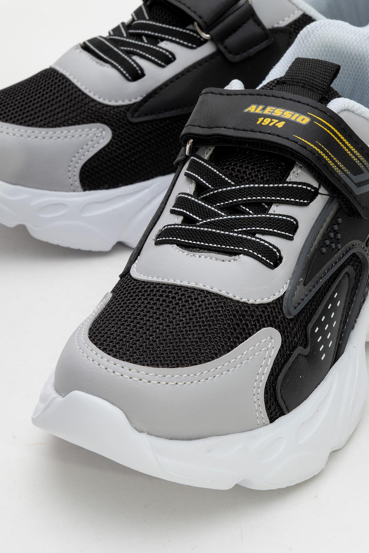 Cırtlı Bağlı Anorak Çocuk Spor Ayakkabı 26-30 BUZ SİYAH - Görsel 5