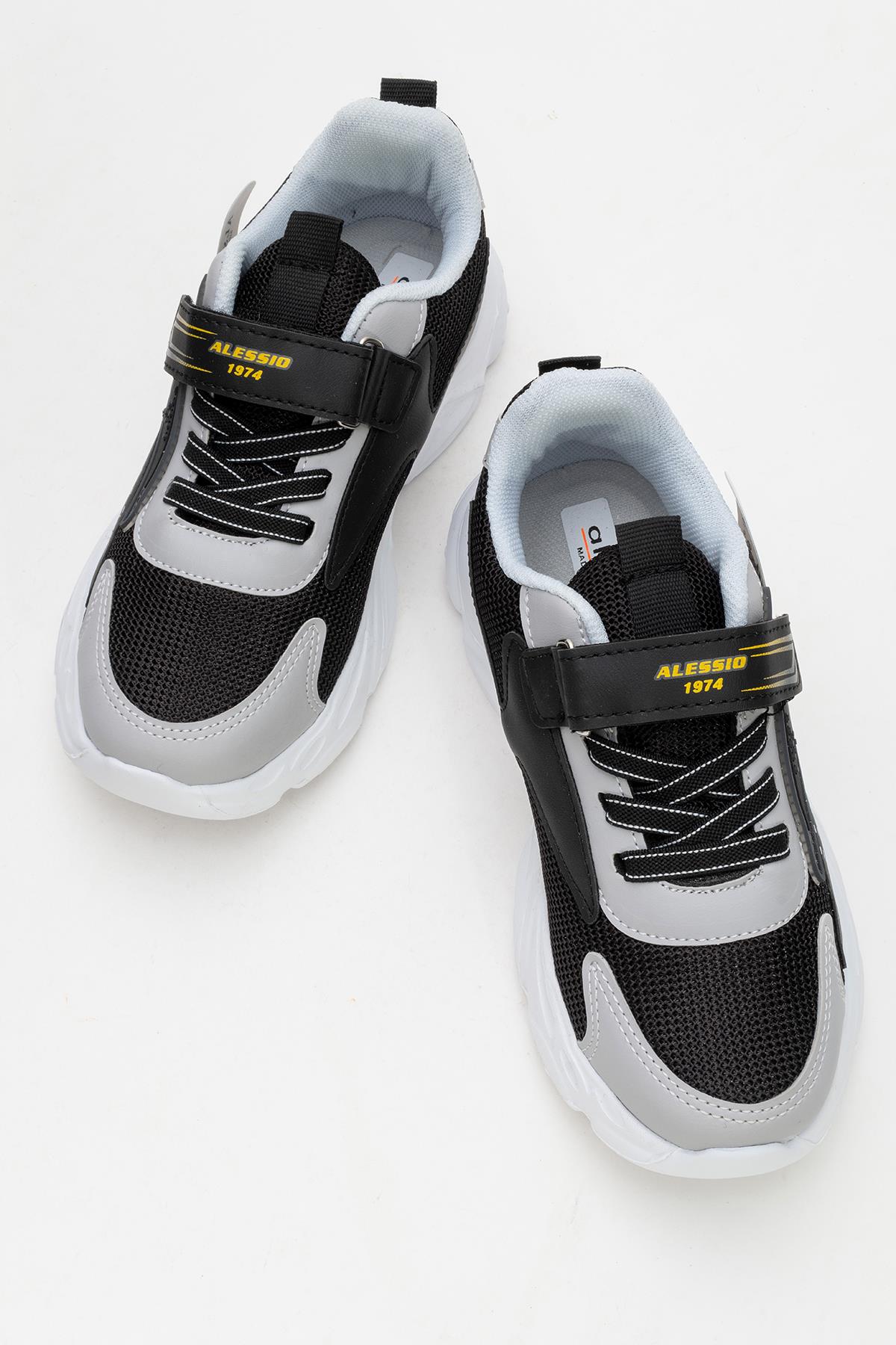 Cırtlı Bağlı Anorak Çocuk Spor Ayakkabı 26-30 BUZ SİYAH - Görsel 7