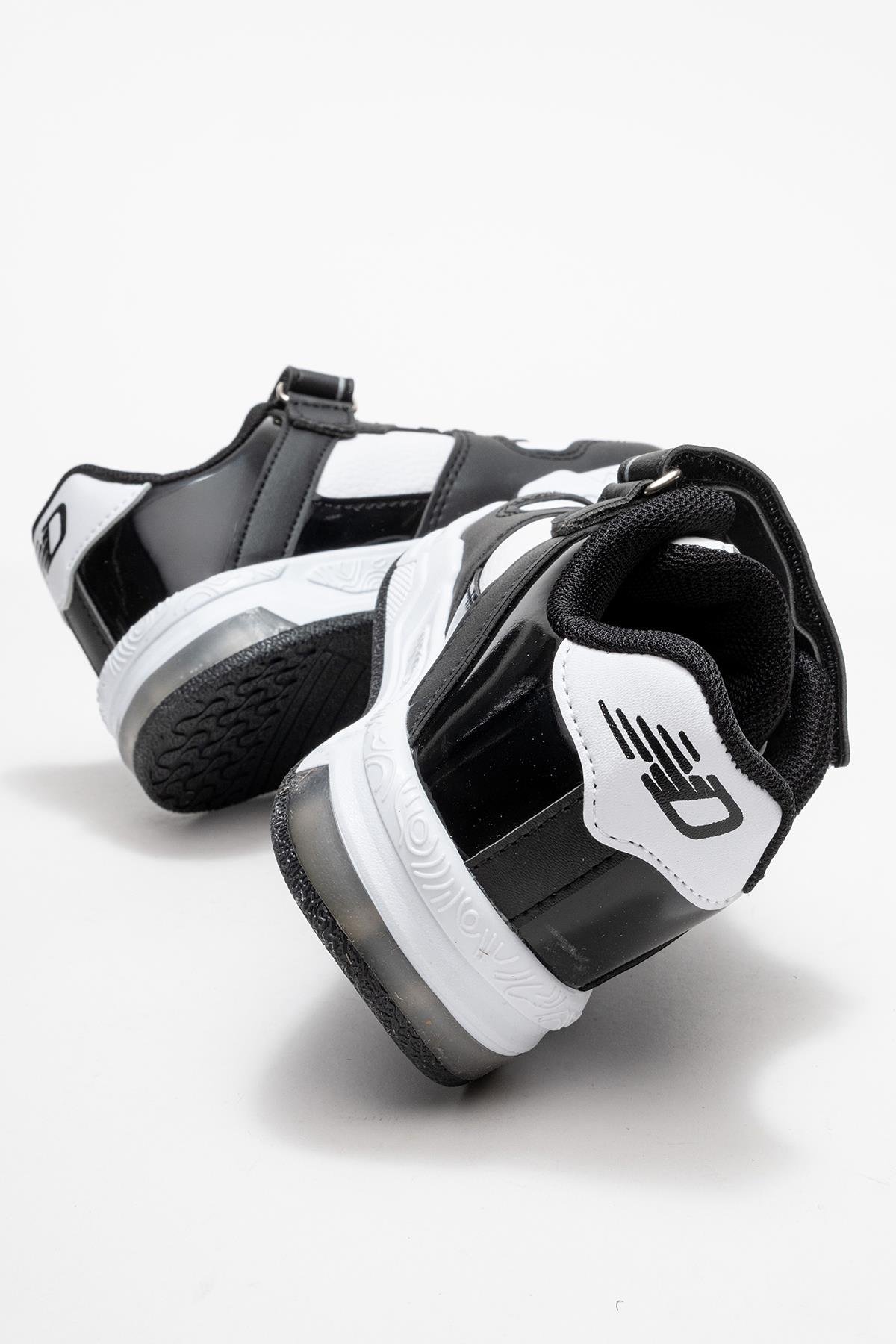 Cırtlı Çocuk Spor Ayakkabı ; BEYAZ SİYAH - Görsel 5