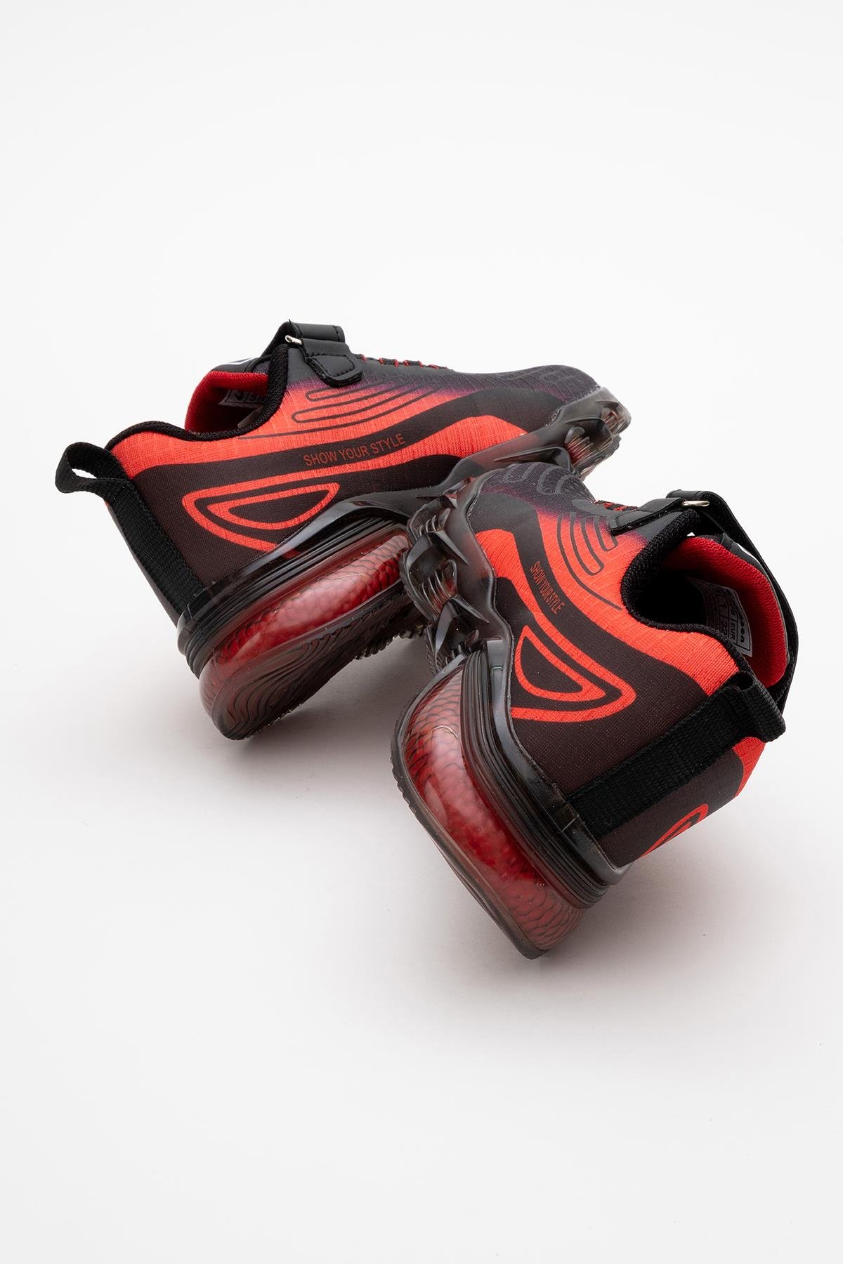 Çocuk Anorak Spor Ayakkabı 31-35 SİYAH KIRMIZI - Görsel 5