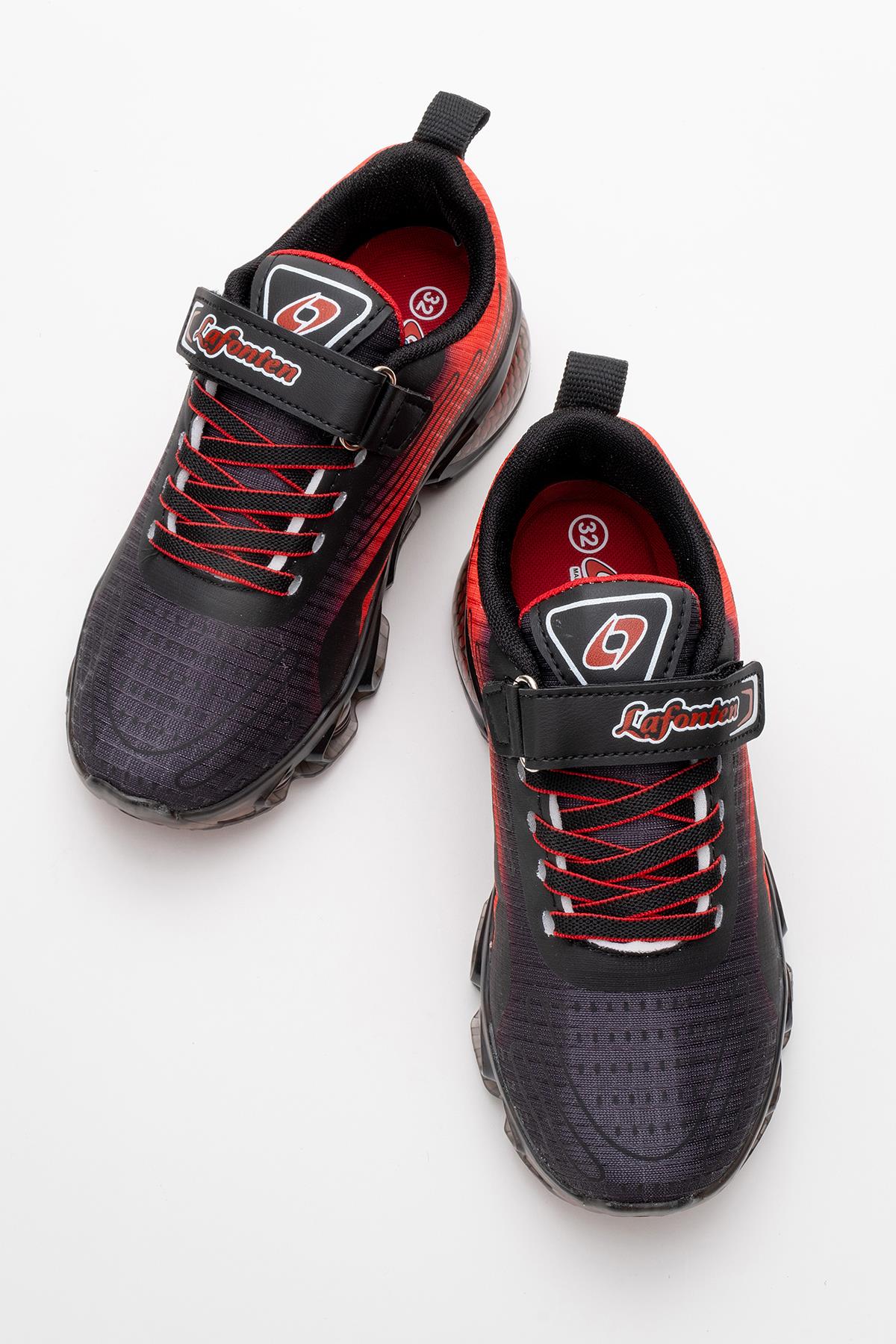 Çocuk Anorak Spor Ayakkabı 31-35 SİYAH KIRMIZI - Görsel 6