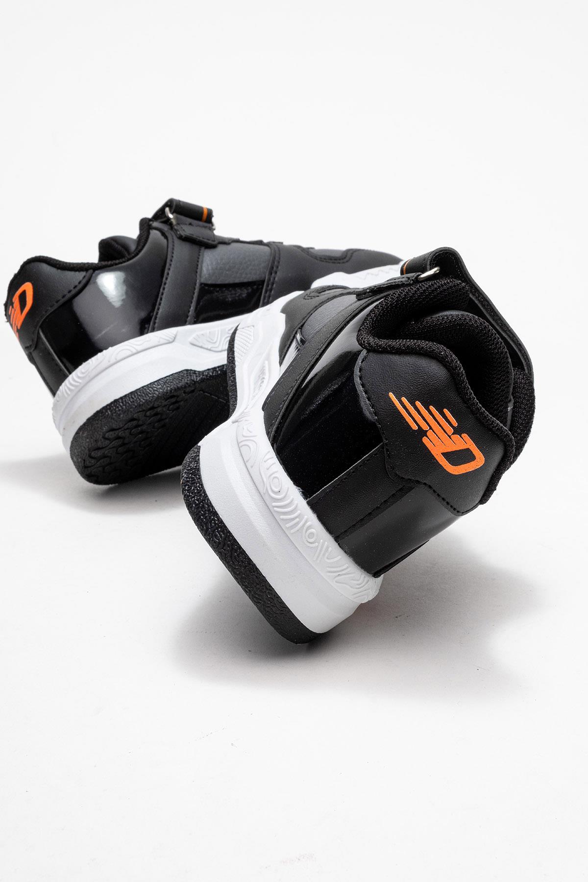 Cırtlı Çocuk Spor Ayakkabı ; SİYAH ORANJ - Görsel 5