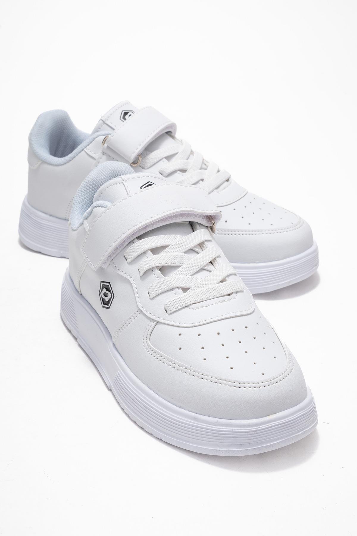 Cırtlı Çocuk Spor Ayakkabı ; BEYAZ BEYAZ - Görsel 2