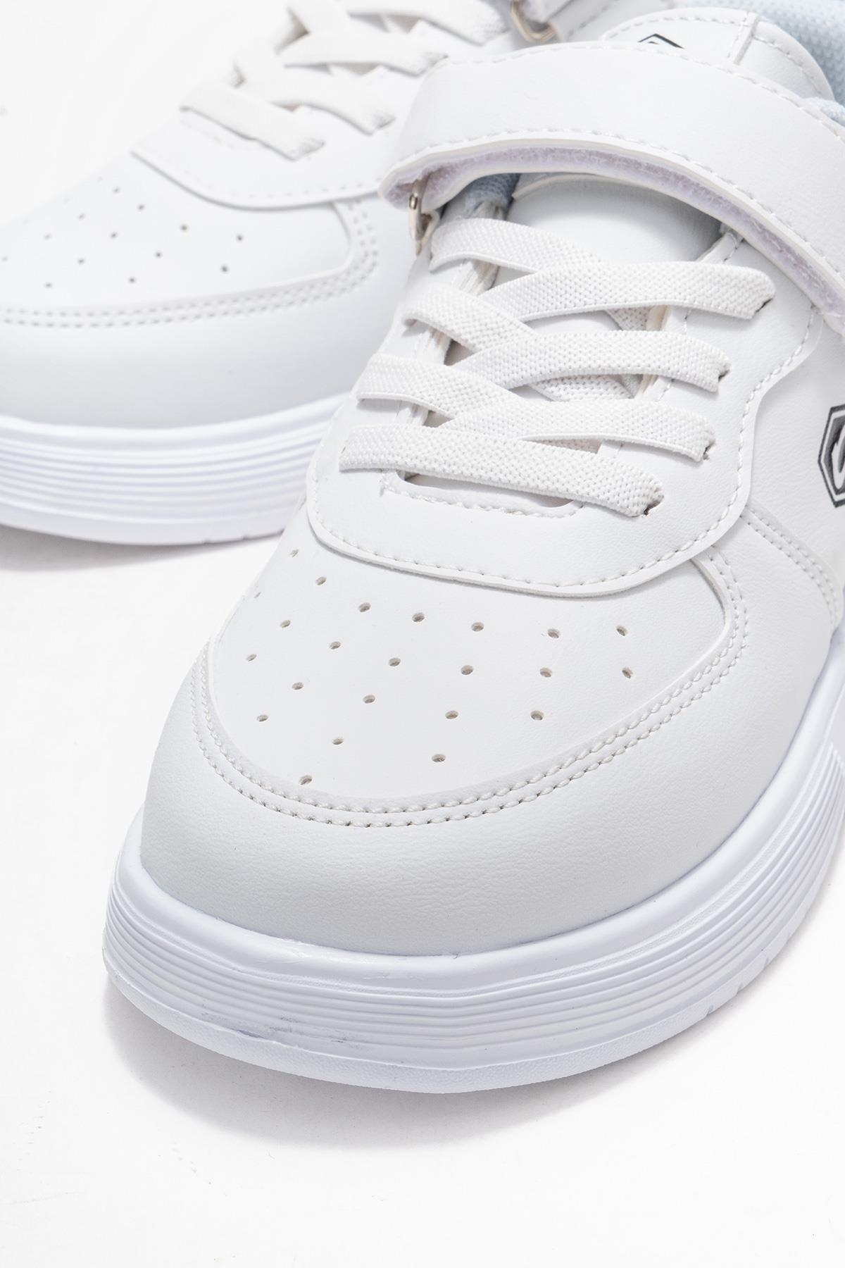 Cırtlı Çocuk Spor Ayakkabı ; BEYAZ BEYAZ - Görsel 4
