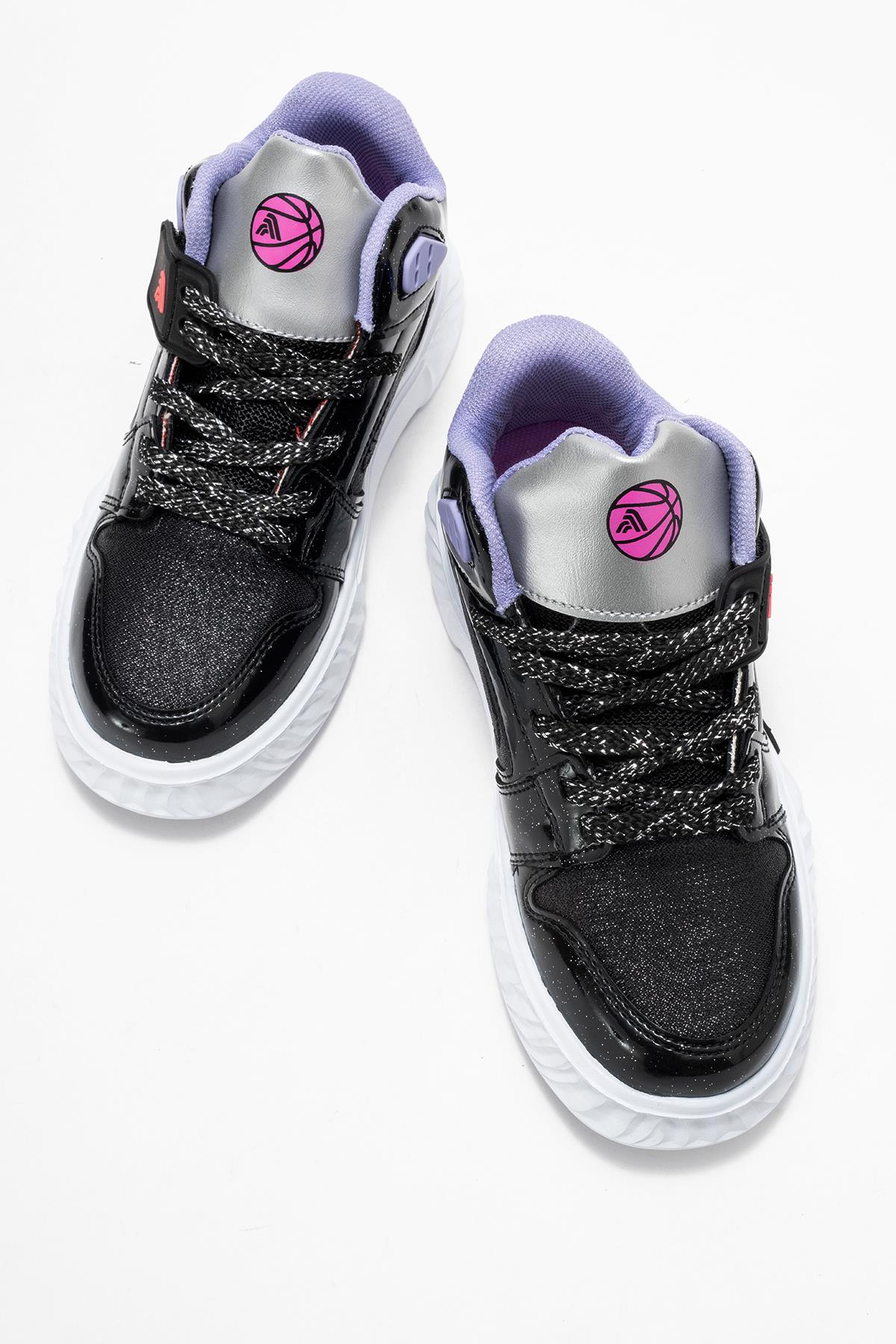 Işıklı Çocuk Spor Ayakkabı; SİYAH FÜME BEYAZ - Görsel 6