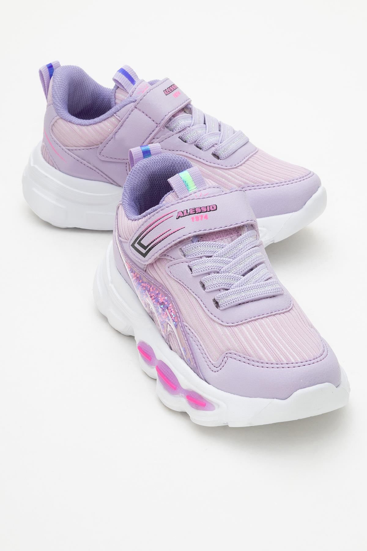 Cırtlı Bağlı Anorak Çocuk Spor Ayakkabı 26-30 LİLA - Görsel 2