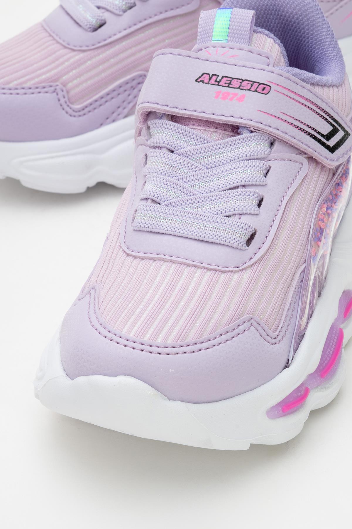 Cırtlı Bağlı Anorak Çocuk Spor Ayakkabı 26-30 LİLA - Görsel 4