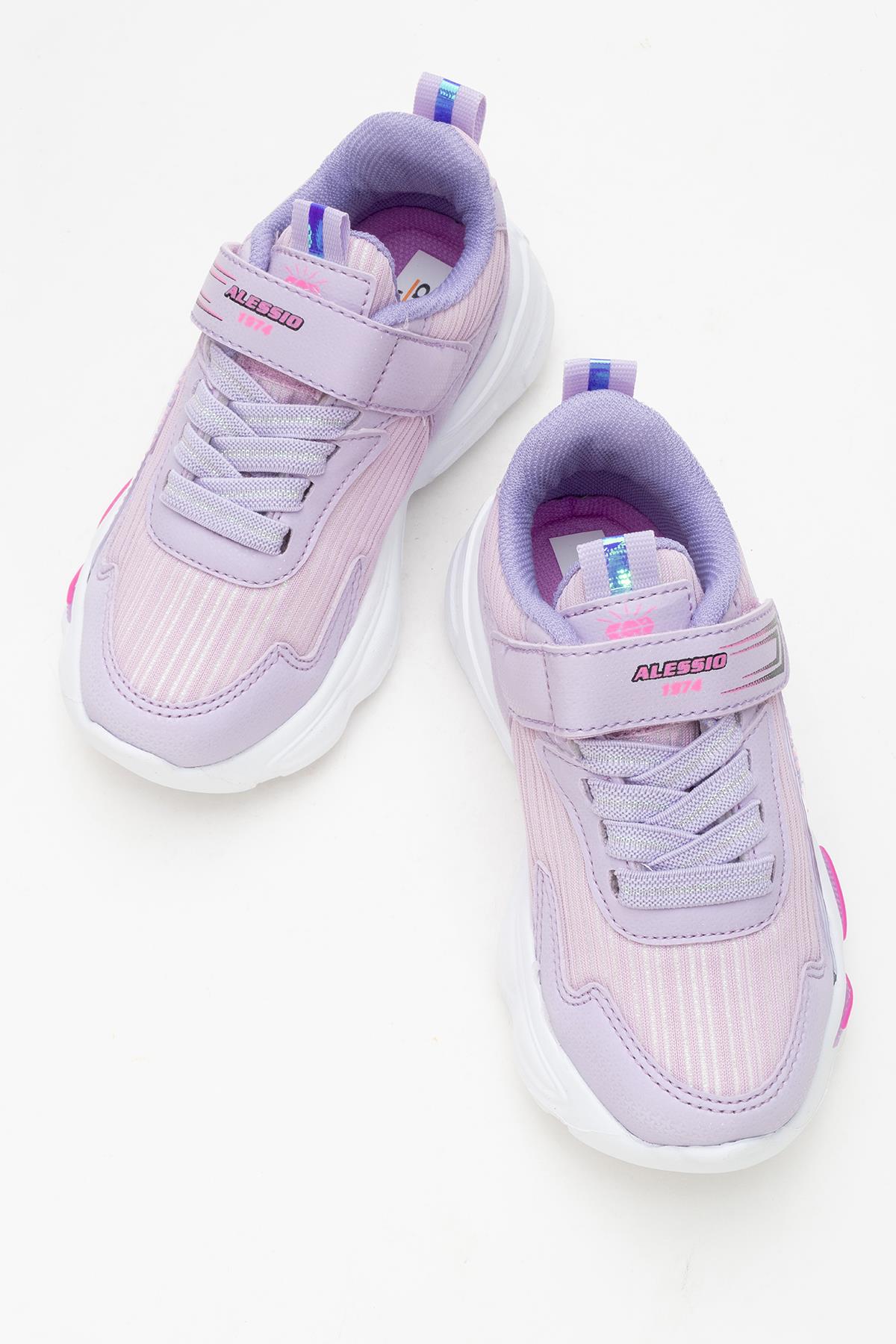Cırtlı Bağlı Anorak Çocuk Spor Ayakkabı 26-30 LİLA - Görsel 6