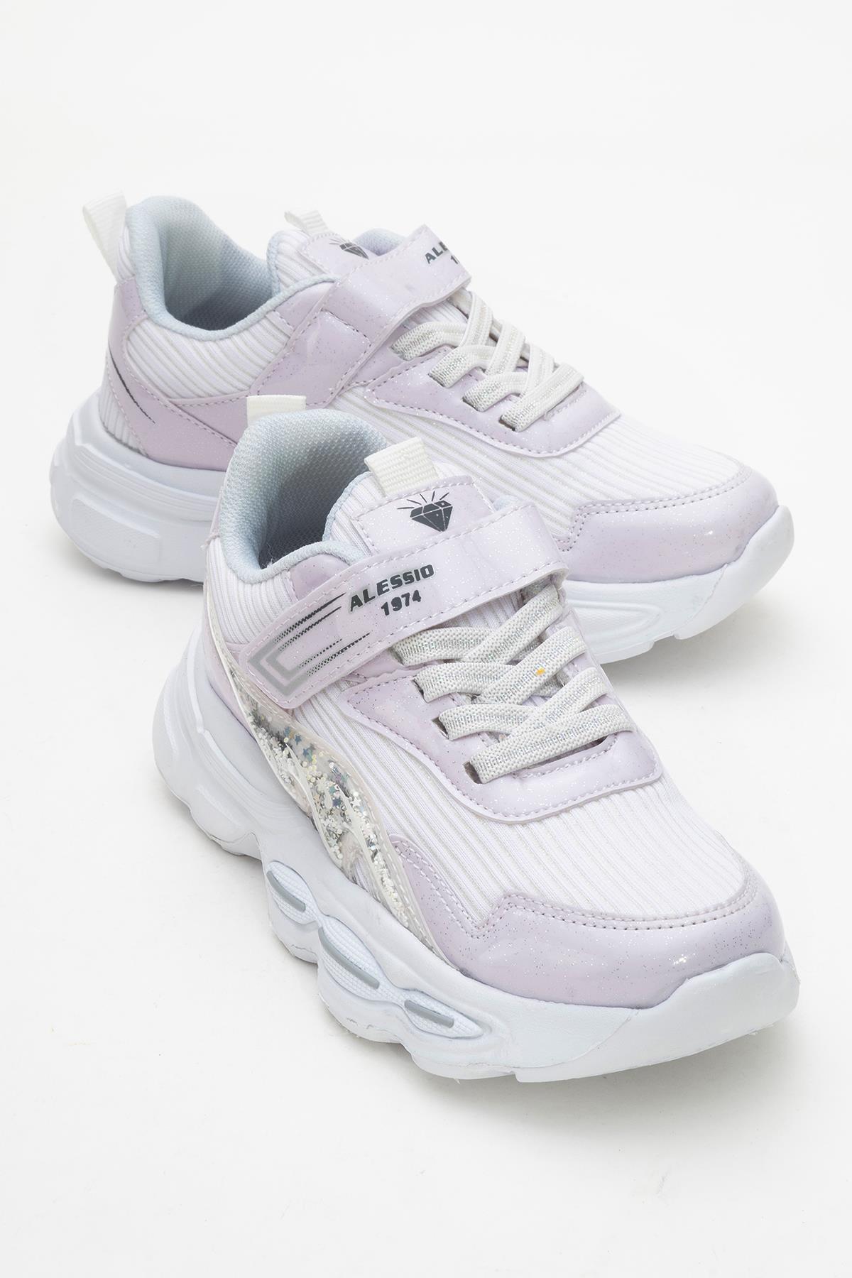 Cırtlı Bağlı Anorak Çocuk Spor Ayakkabı 26-30 BEYAZ BEYAZ - Görsel 2