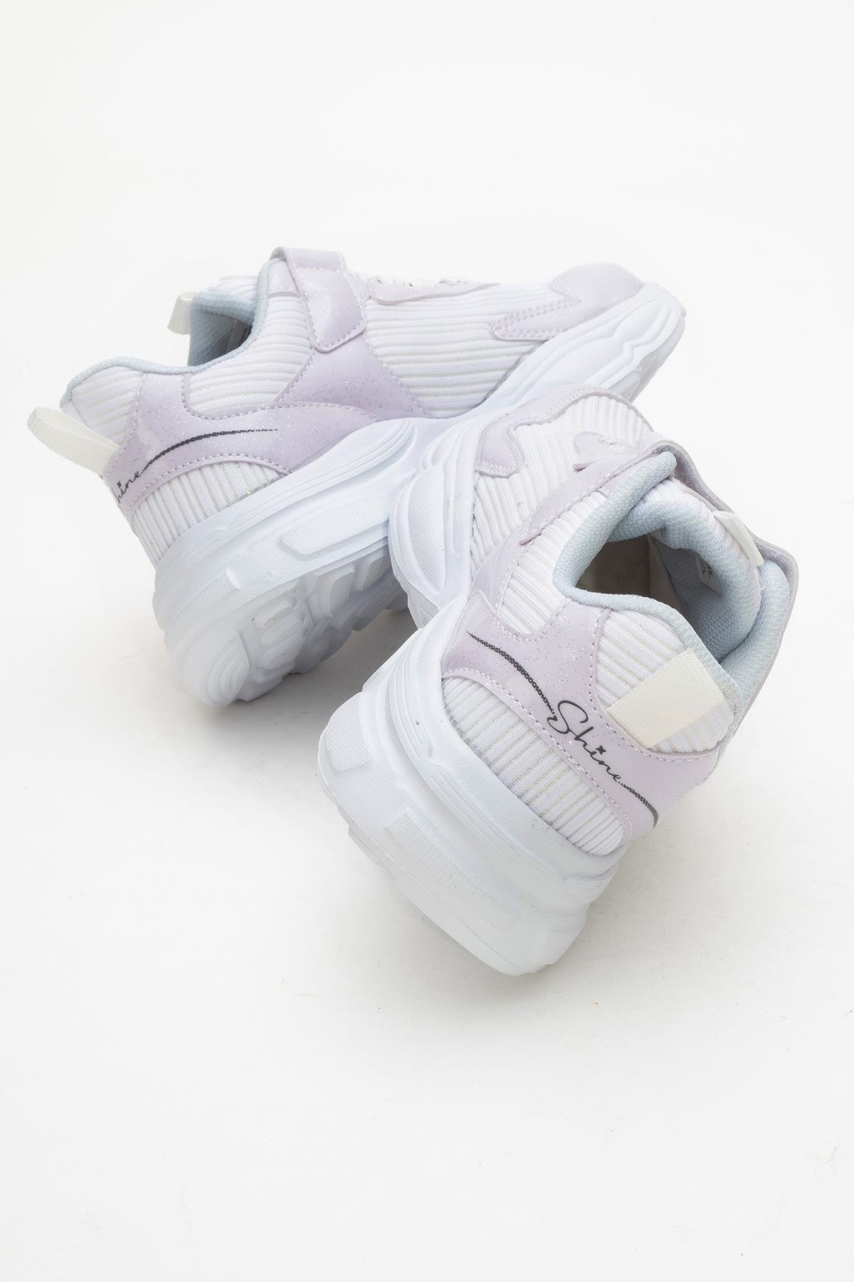 Cırtlı Bağlı Anorak Çocuk Spor Ayakkabı 26-30 BEYAZ BEYAZ - Görsel 5