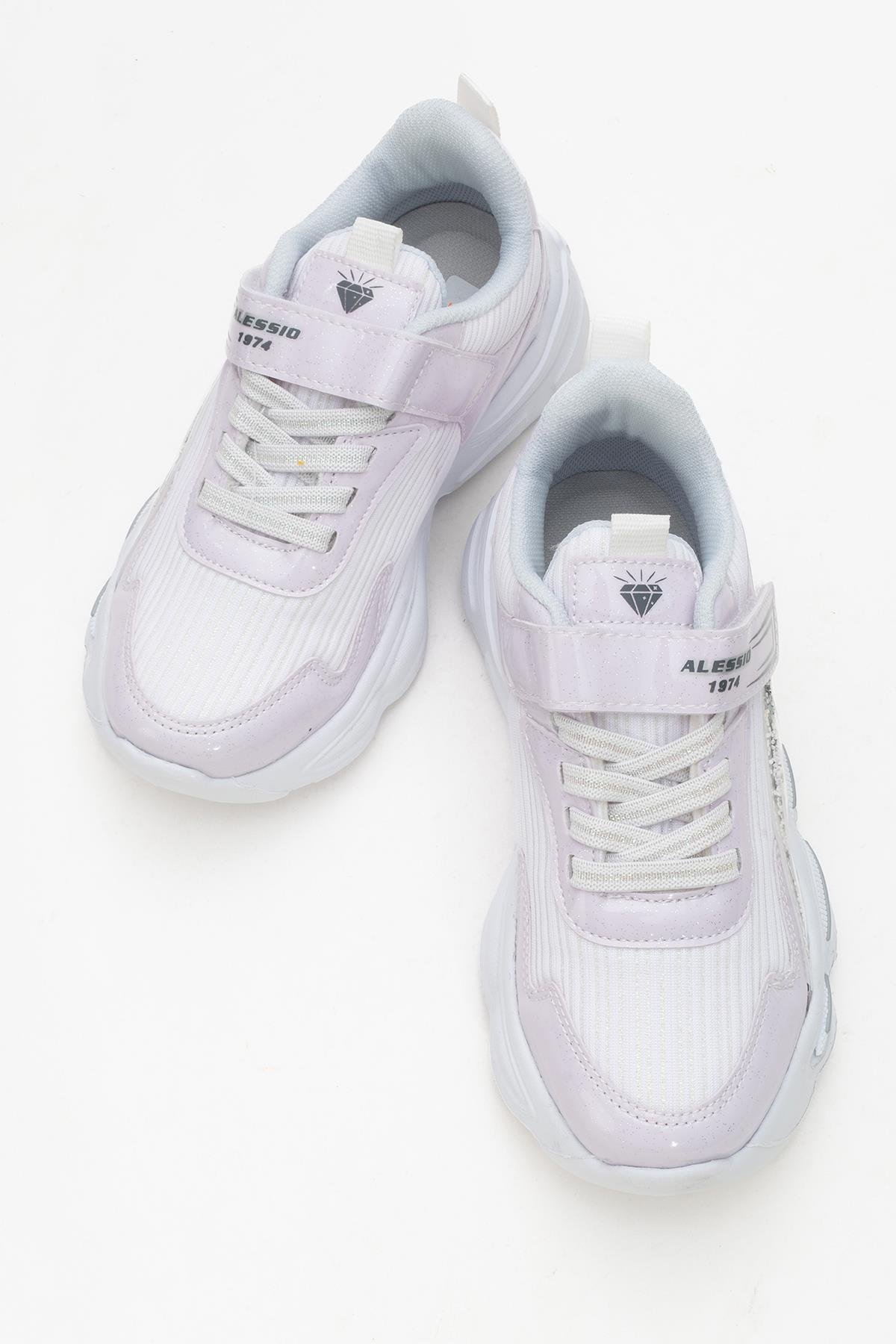 Cırtlı Bağlı Anorak Çocuk Spor Ayakkabı 26-30 BEYAZ BEYAZ - Görsel 6